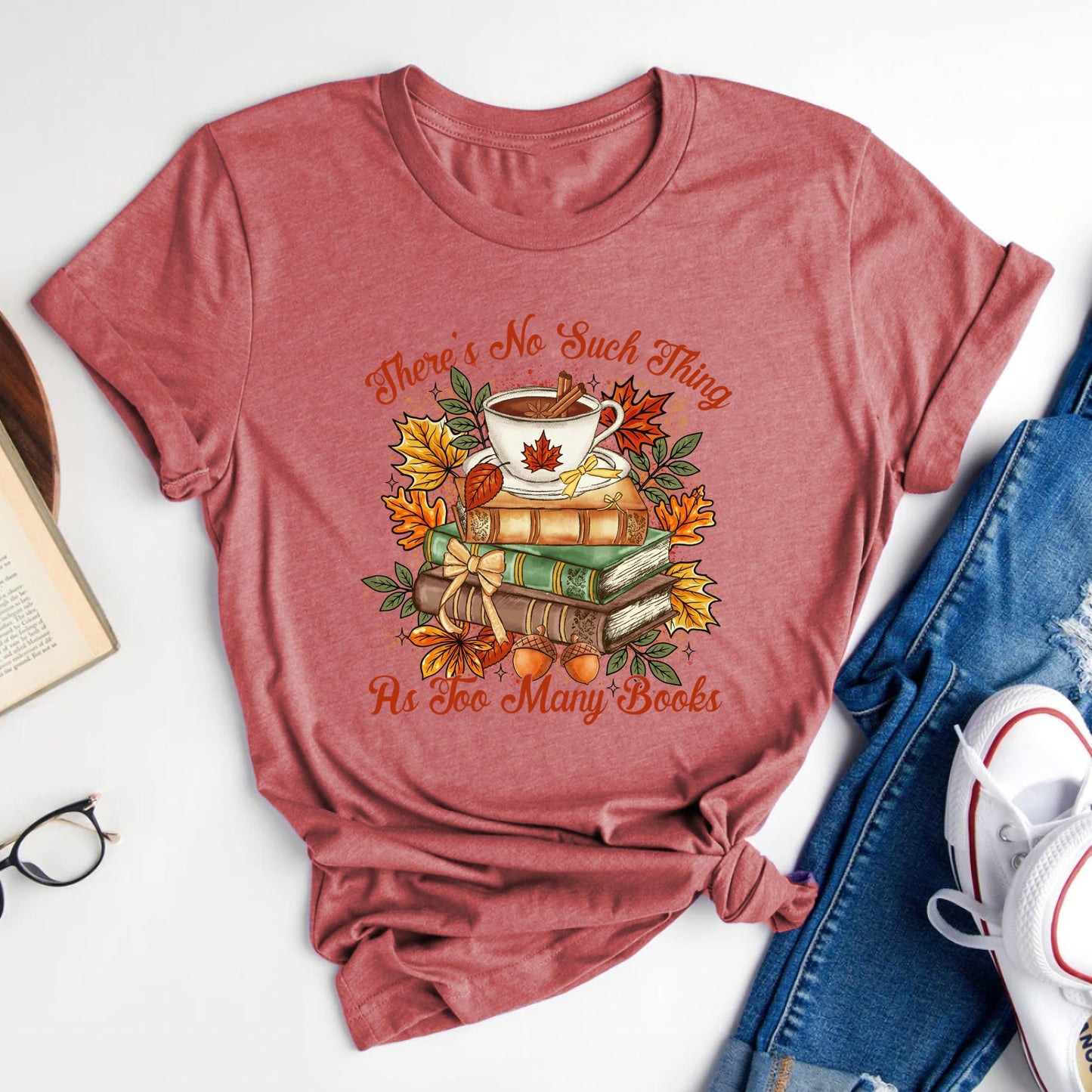 Too Many Books Autumn Version T-Shirt