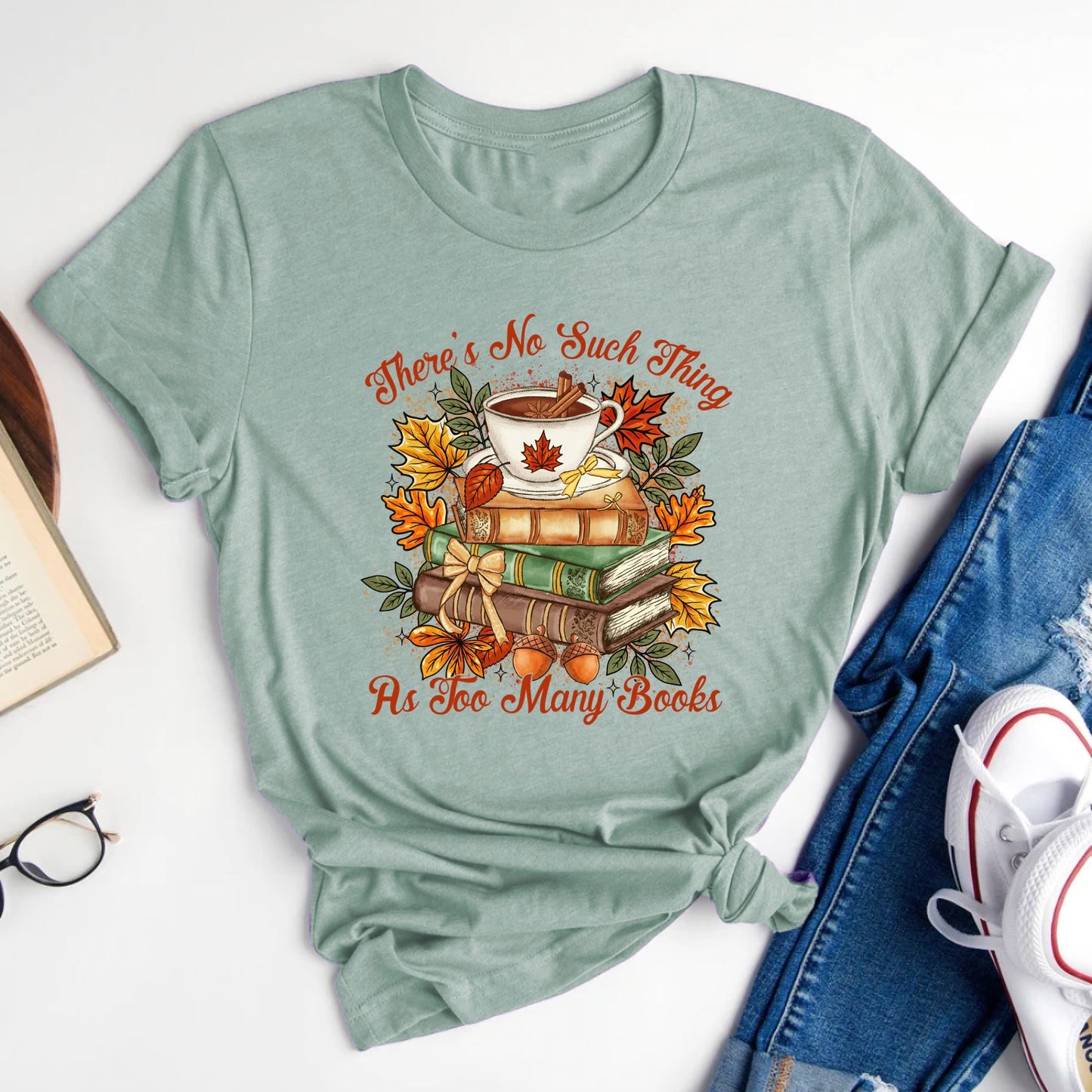 Too Many Books Autumn Version T-Shirt