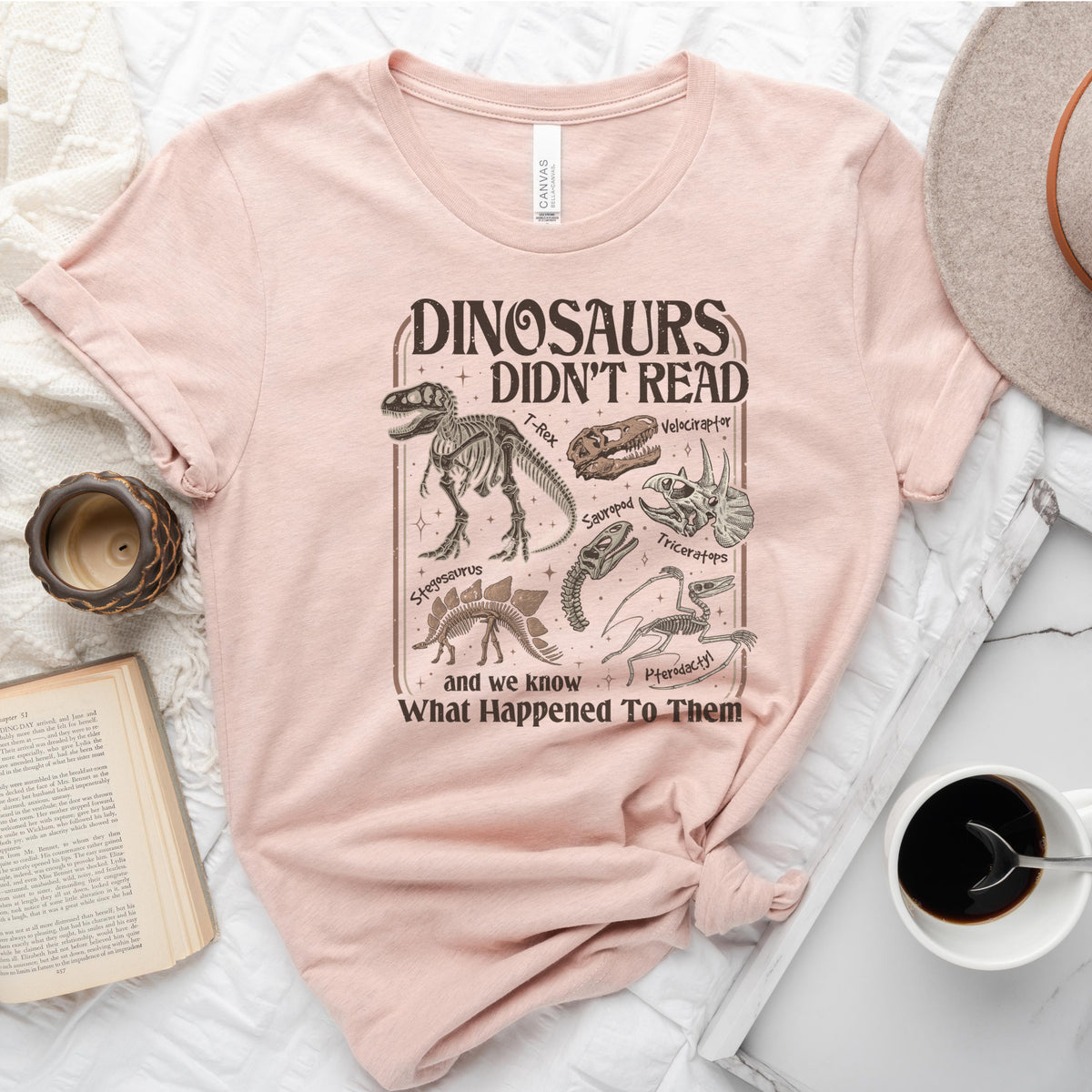 Dinosaurs Didn't Read Tee, Funny Bookish Shirt