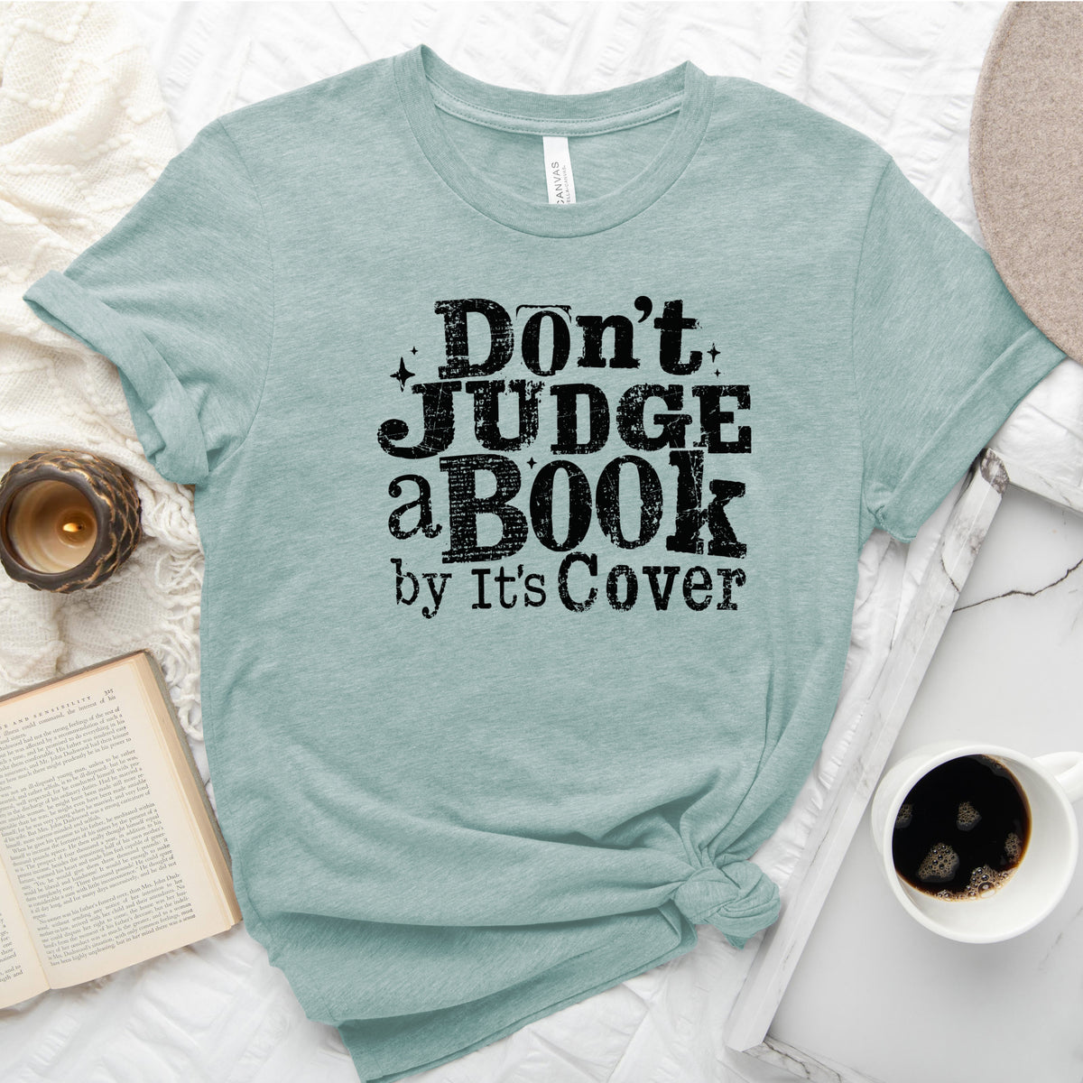 Don't Judge a Book by Its Cover Tee, Classic Bookish Shirt