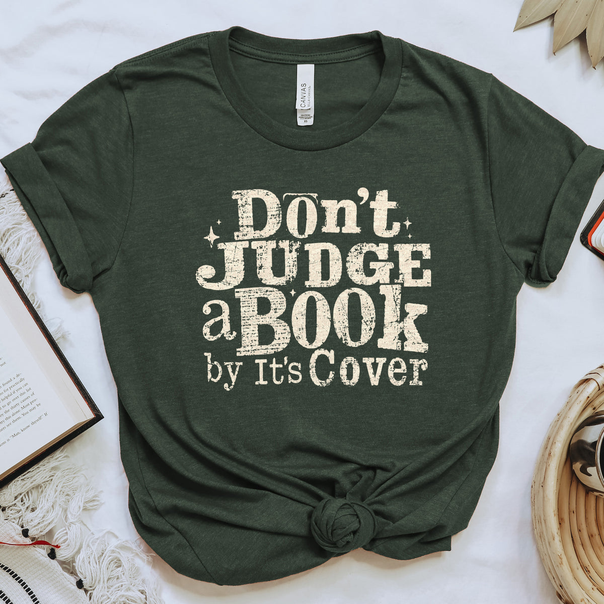 Don't Judge a Book by Its Cover Tee, Classic Bookish Shirt