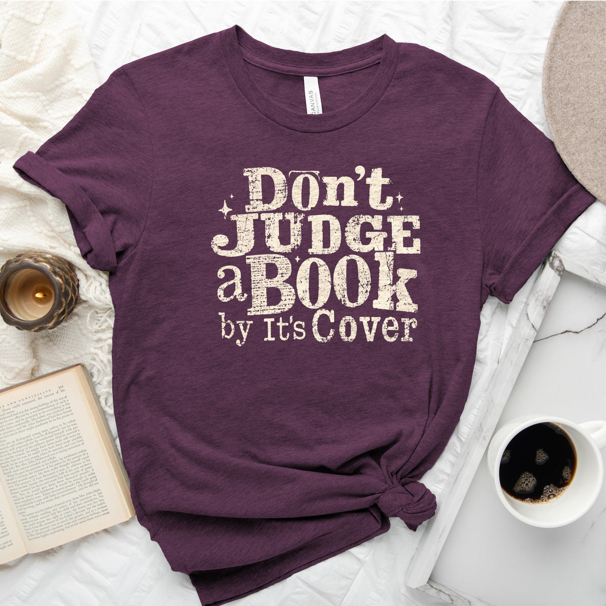 Don't Judge a Book by Its Cover Tee, Classic Bookish Shirt