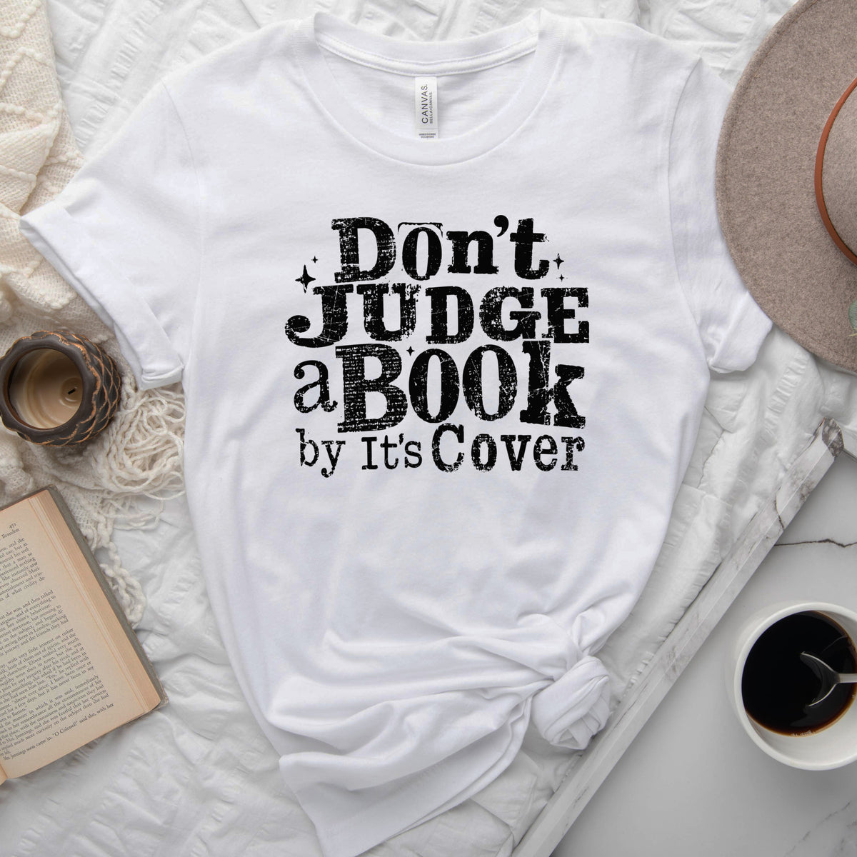 Don't Judge a Book by Its Cover Tee, Classic Bookish Shirt