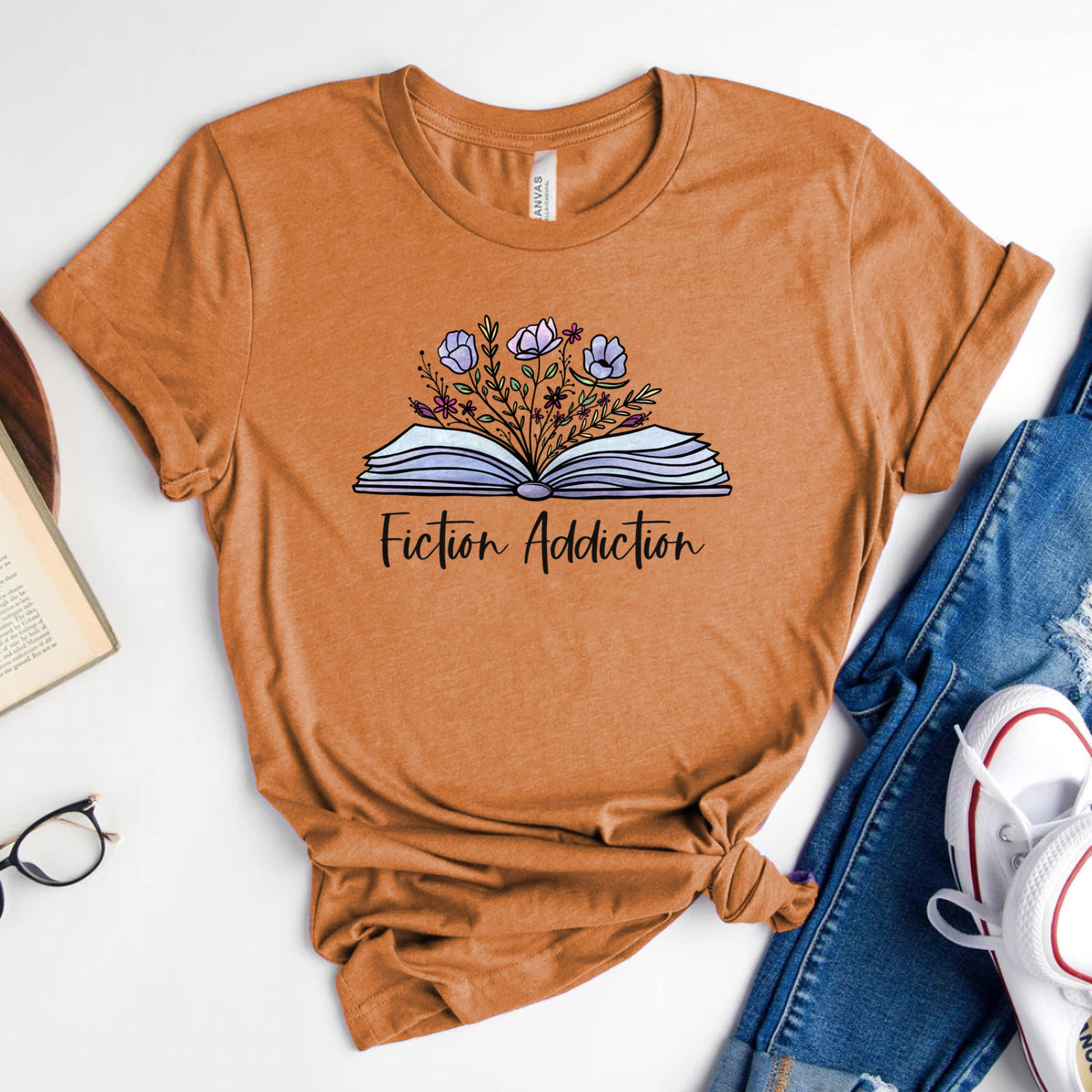 Fiction Addiction Tee, Shirt for Fiction Lovers