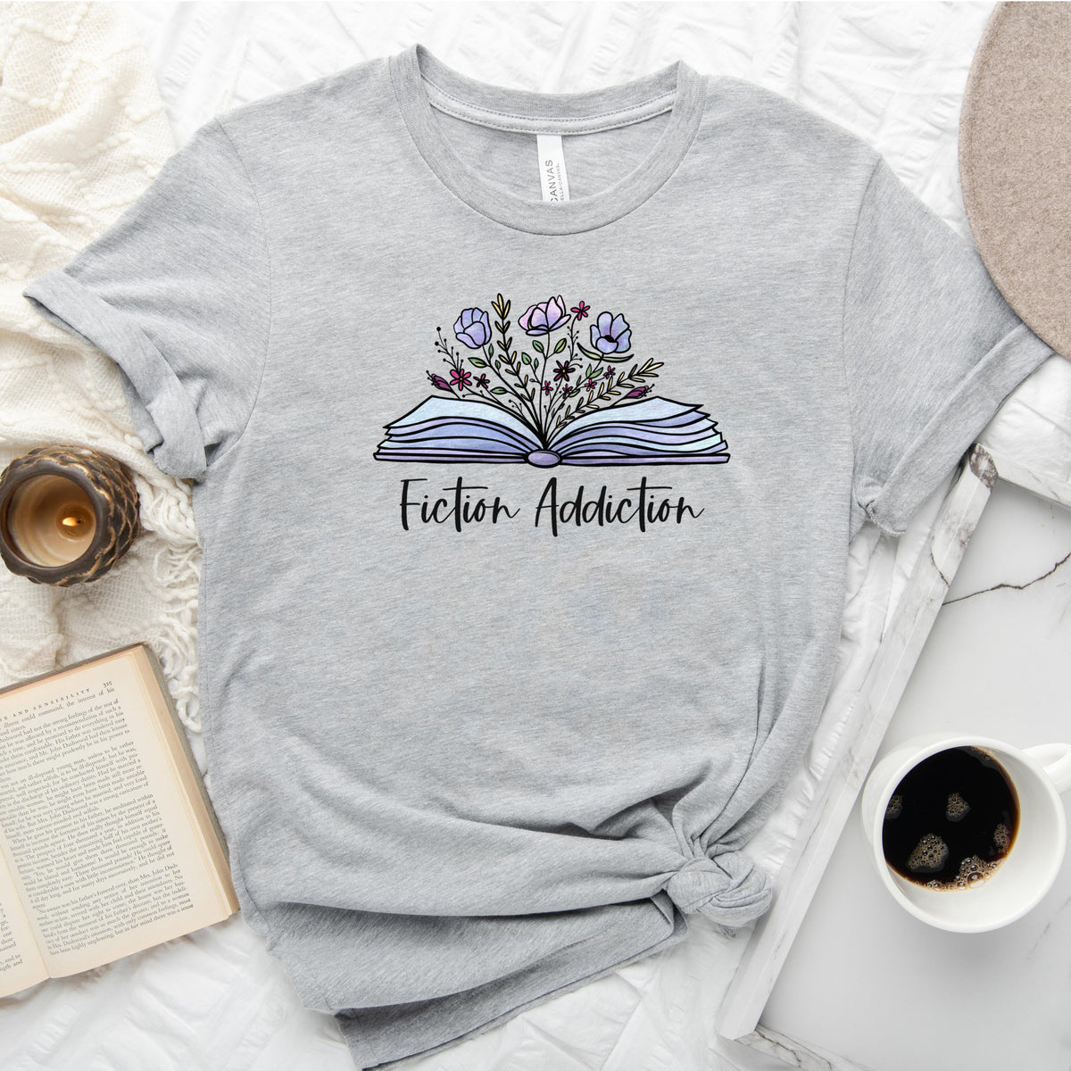 Fiction Addiction Tee, Shirt for Fiction Lovers