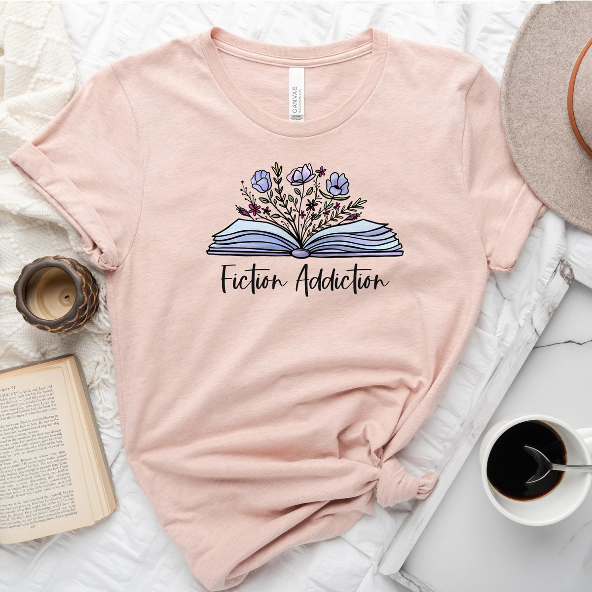 Fiction Addiction Tee, Shirt for Fiction Lovers