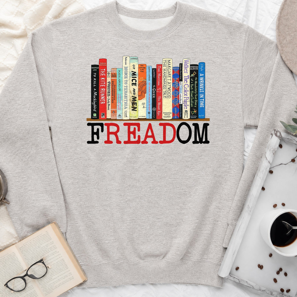 FREADOM Sweatshirt or Hoodie, Banned Books Crewneck