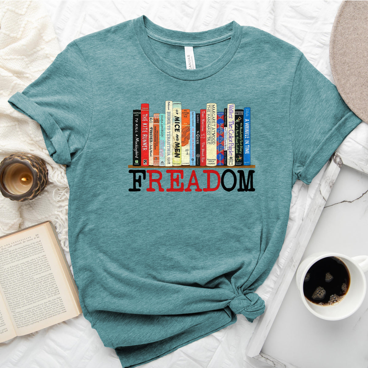 FREADOM Tee, Banned Books Shirt for Readers
