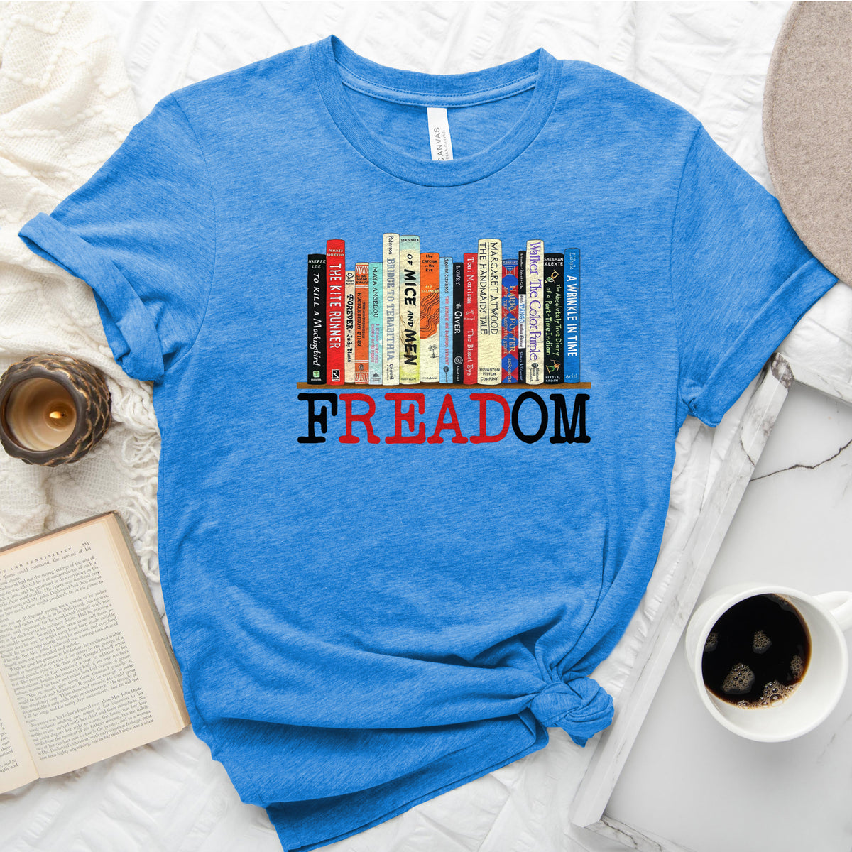 FREADOM Tee, Banned Books Shirt for Readers