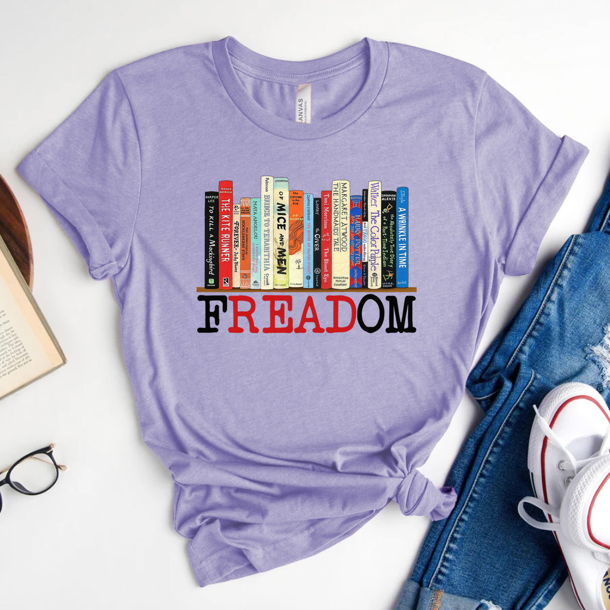 FREADOM Tee, Banned Books Shirt for Readers