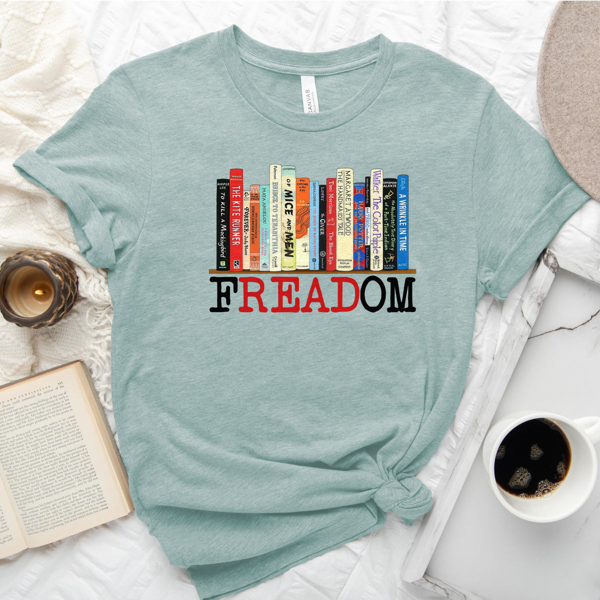 FREADOM Tee, Banned Books Shirt for Readers