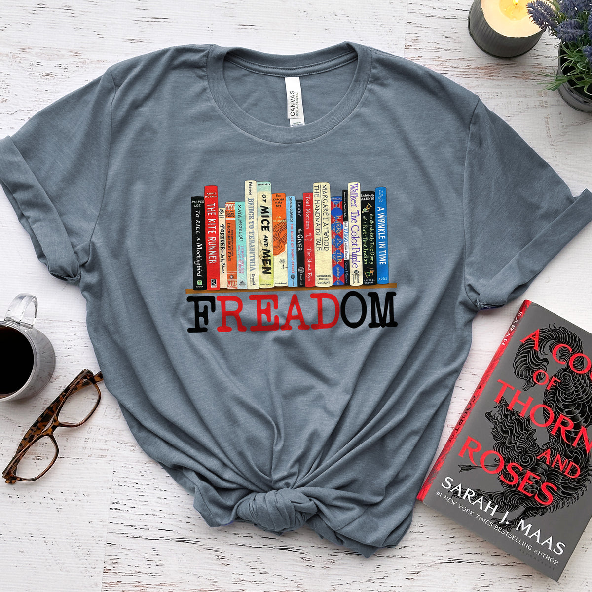 FREADOM Tee, Banned Books Shirt for Readers