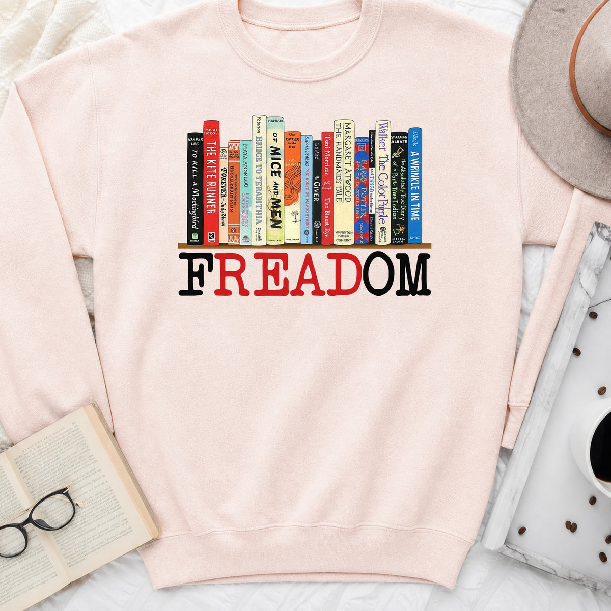 FREADOM Sweatshirt or Hoodie, Banned Books Crewneck