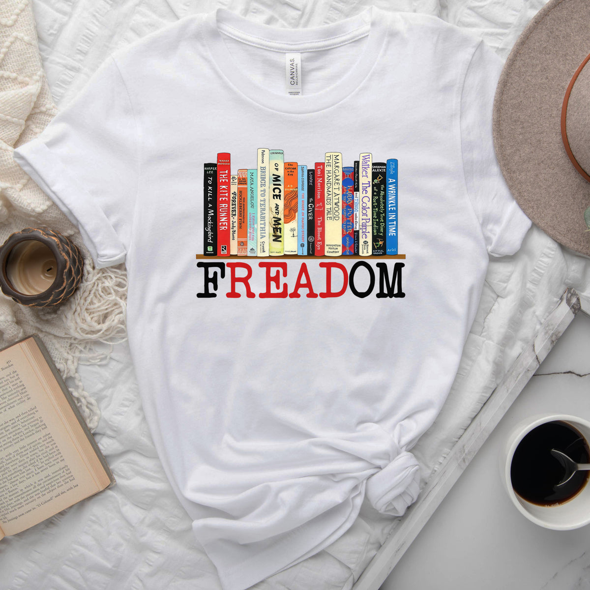 FREADOM Tee, Banned Books Shirt for Readers