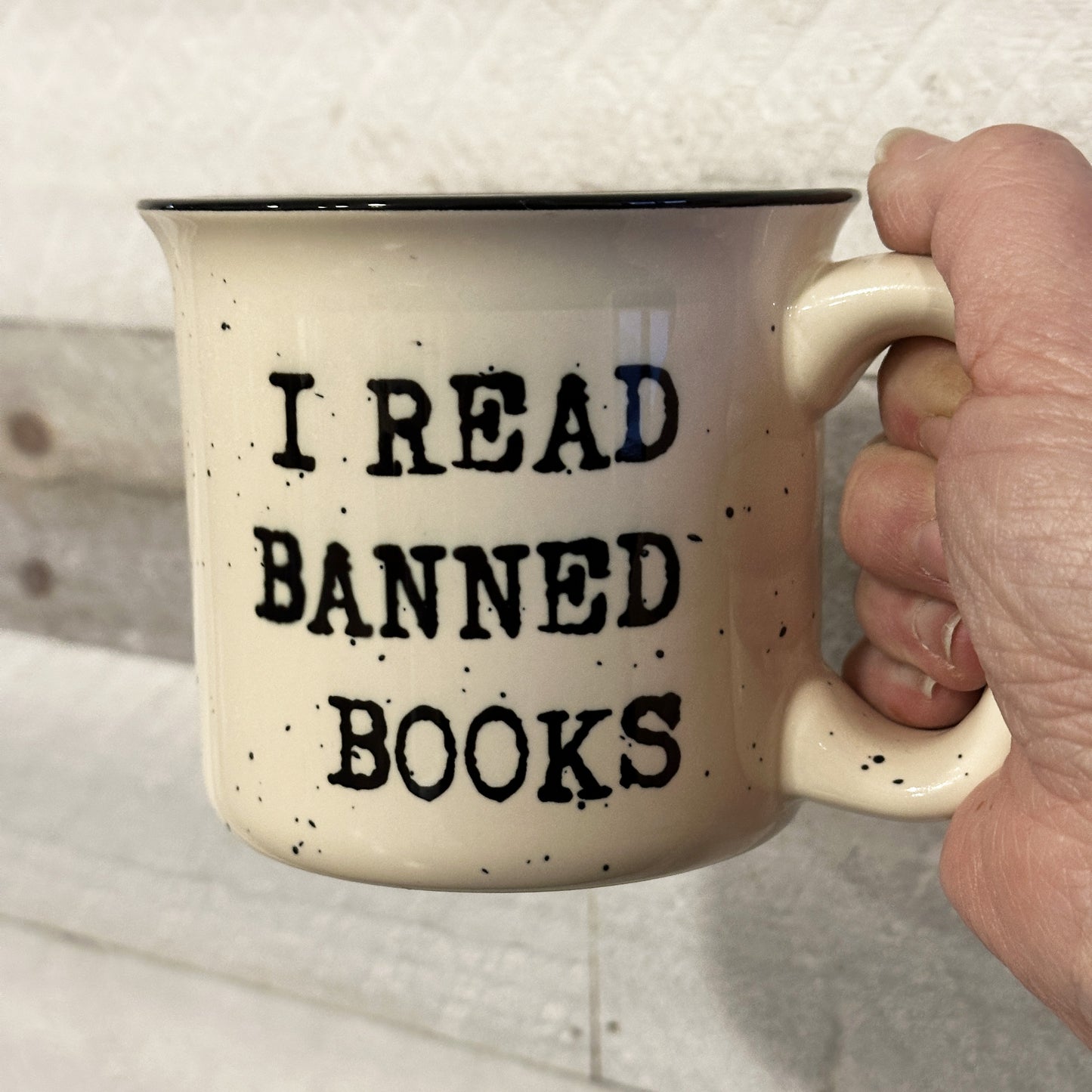 I Read Banned Books Heavy Ceramic Coffee Mug