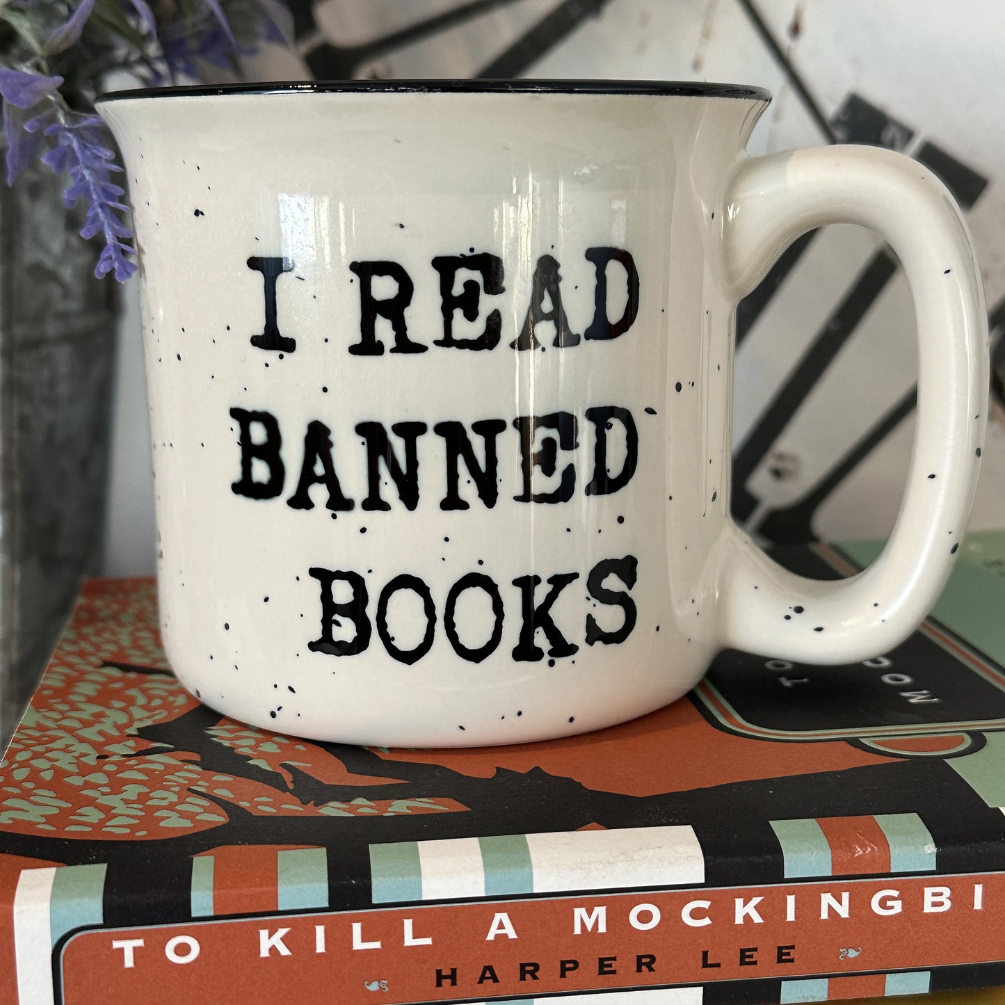 I Read Banned Books Heavy Ceramic Coffee Mug