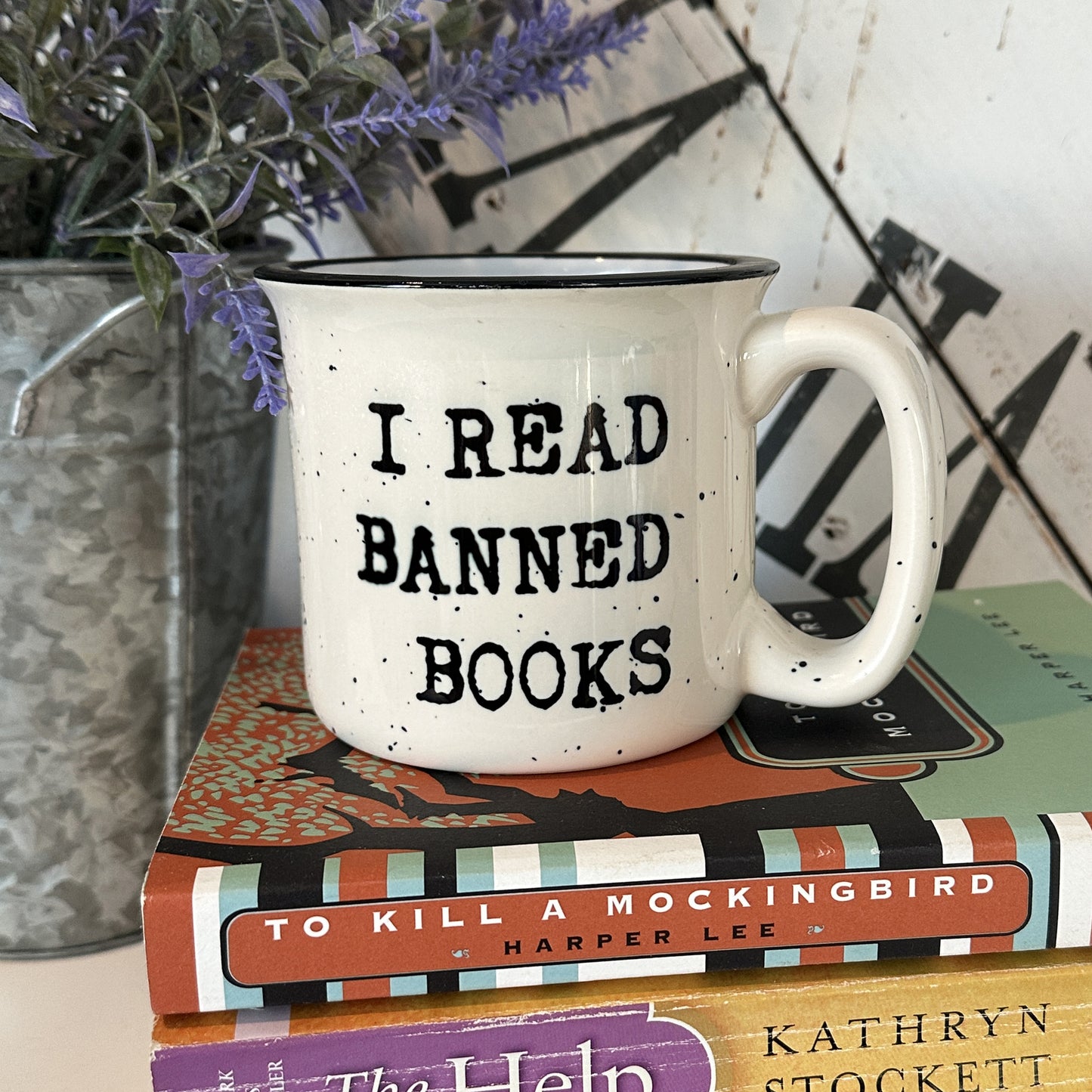 I Read Banned Books Heavy Ceramic Coffee Mug