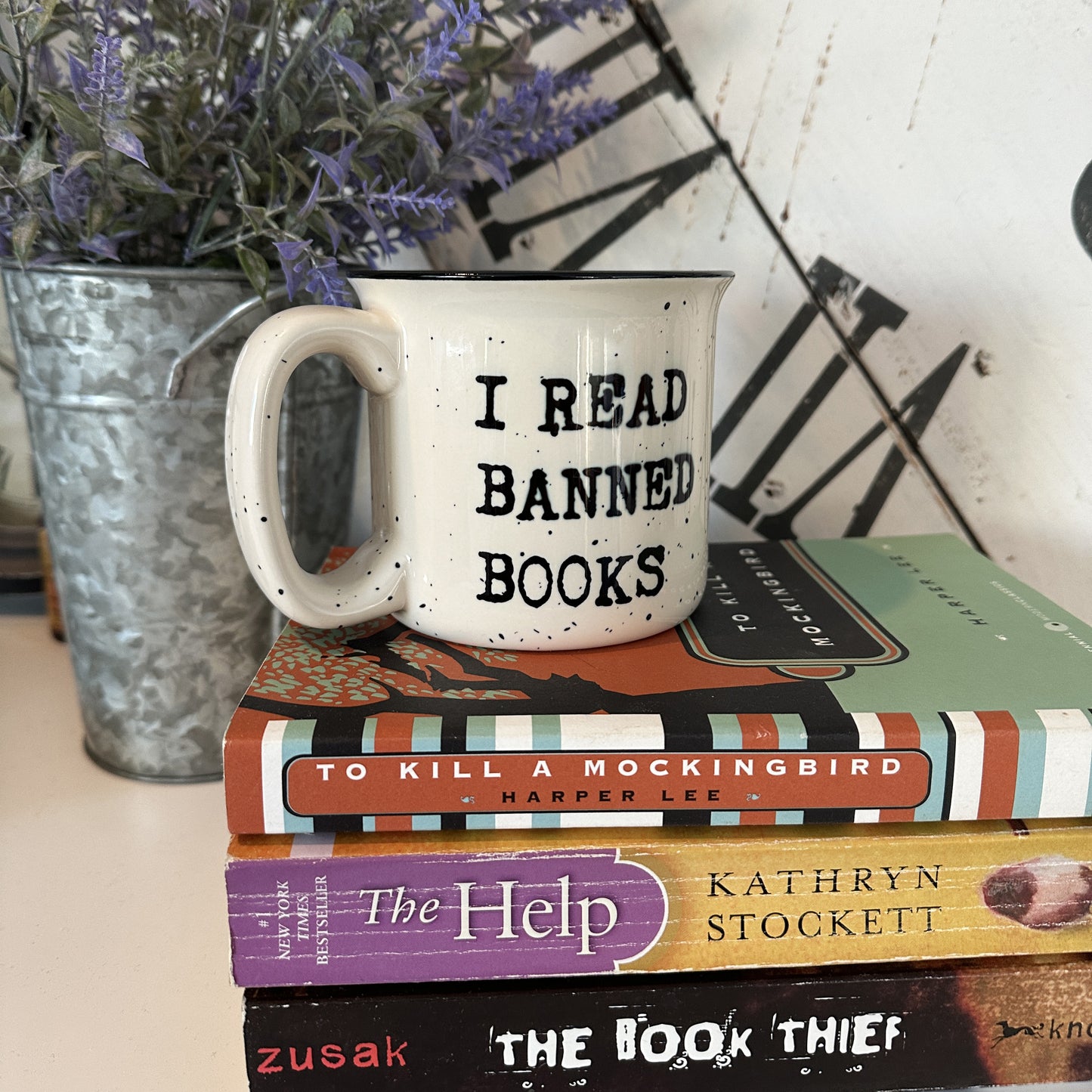 I Read Banned Books Heavy Ceramic Coffee Mug