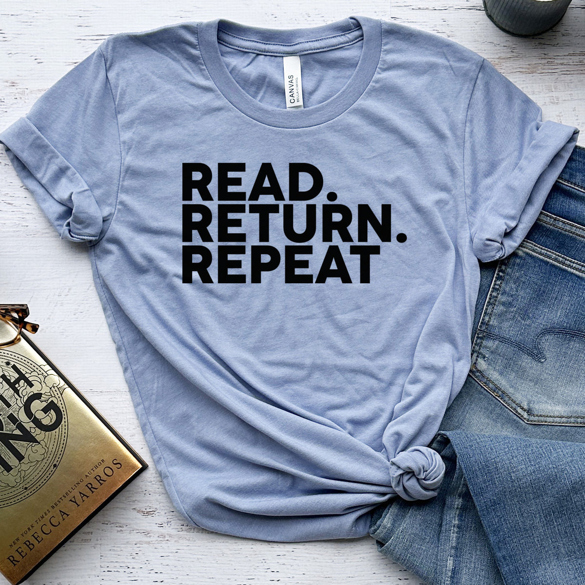 Read Return Repeat Tee, Library Lover Shirt for Readers