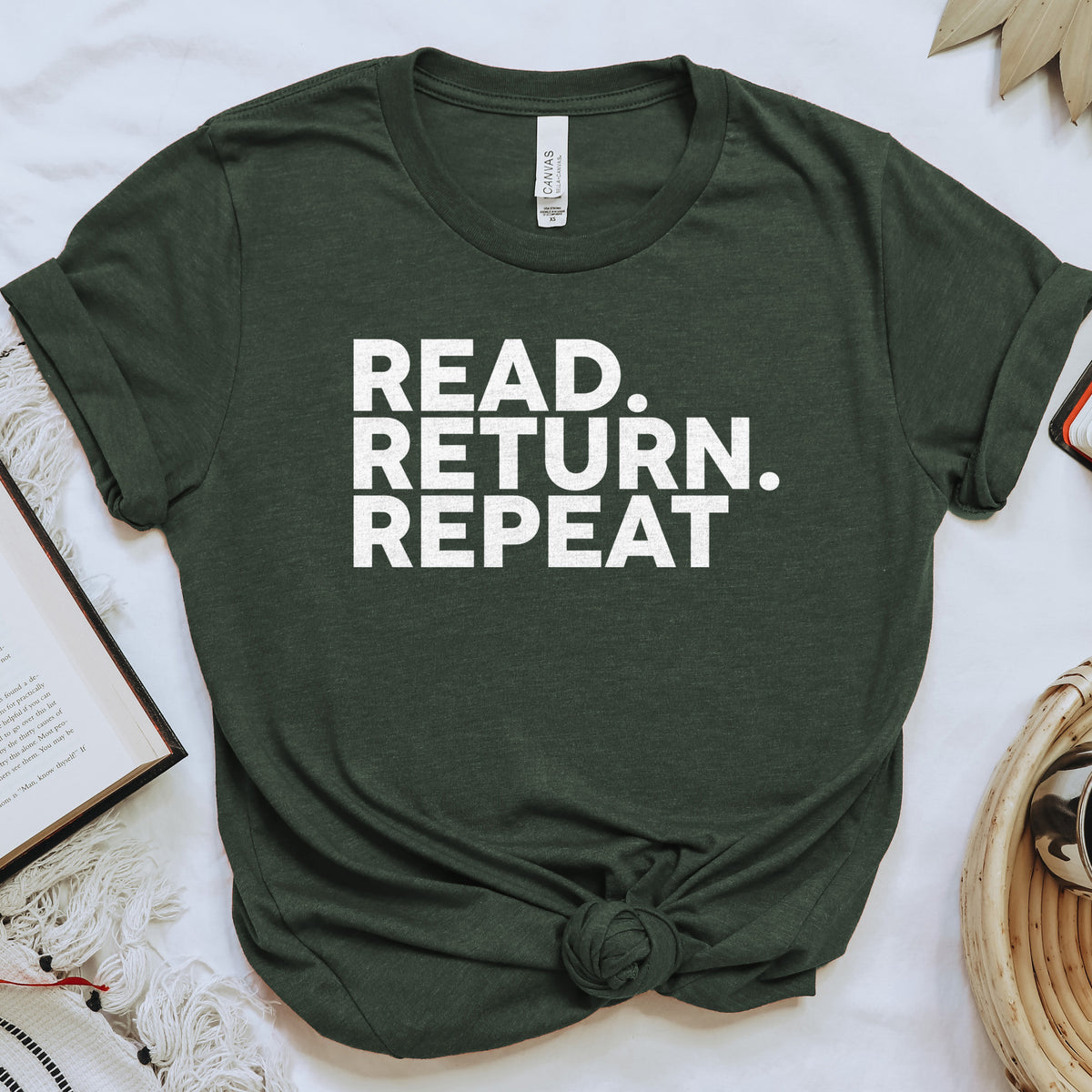 Read Return Repeat Tee, Library Lover Shirt for Readers
