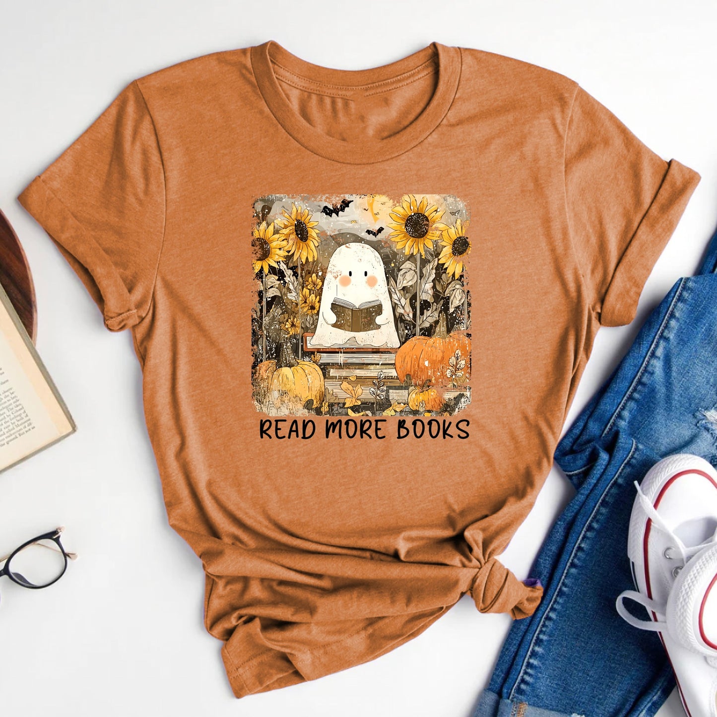 Sunflower Ghost Autumn T-Shirt