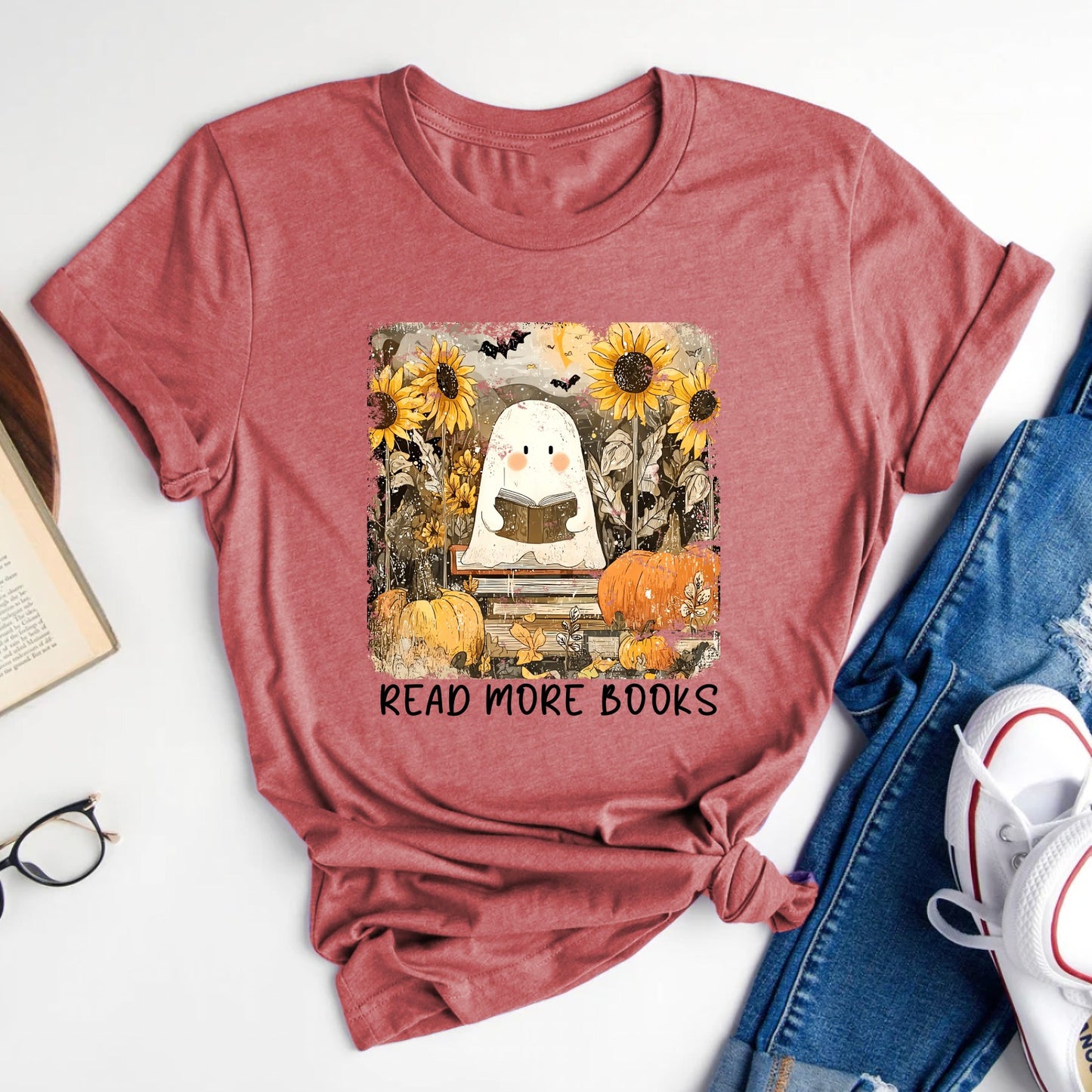 Sunflower Ghost Autumn T-Shirt
