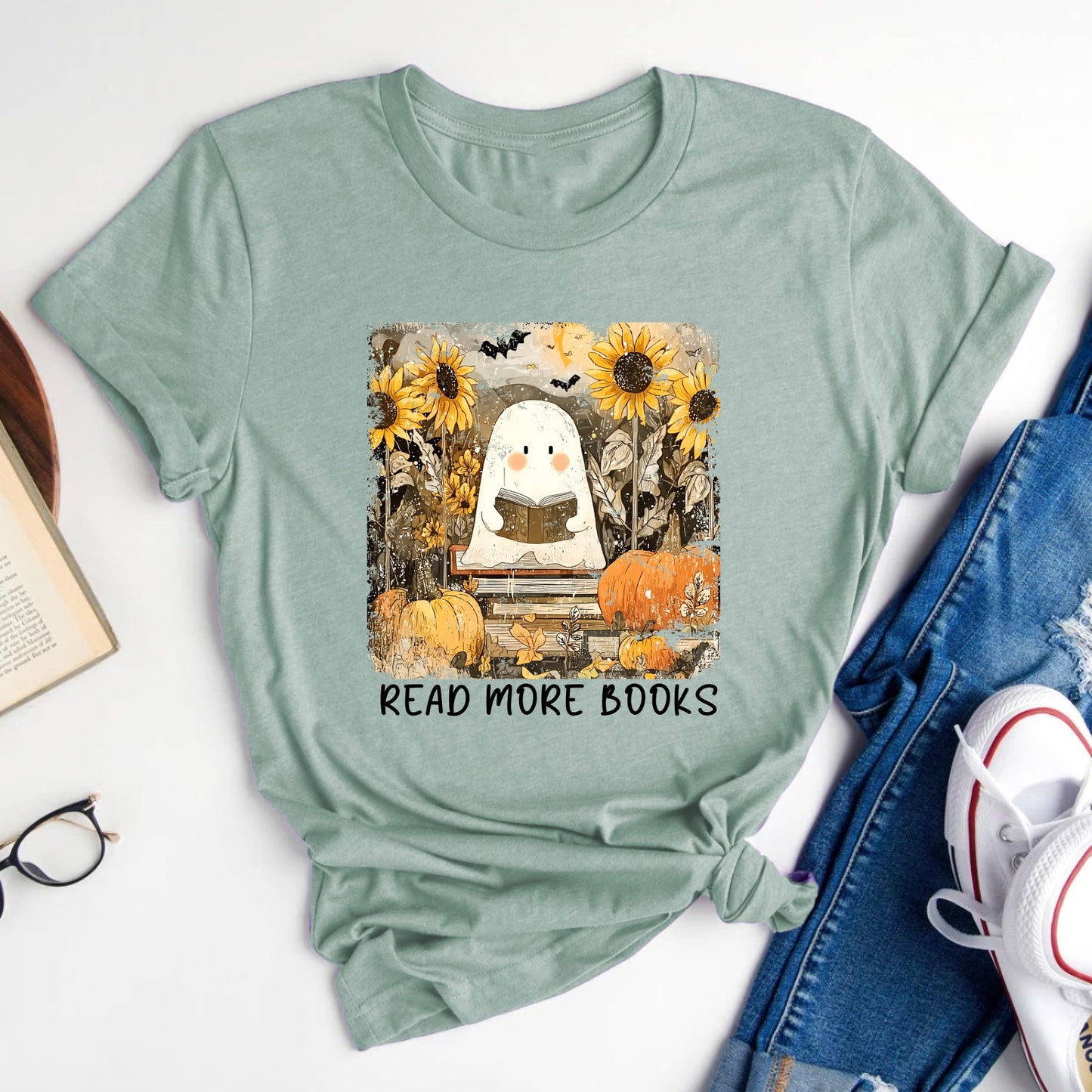 Sunflower Ghost Autumn T-Shirt