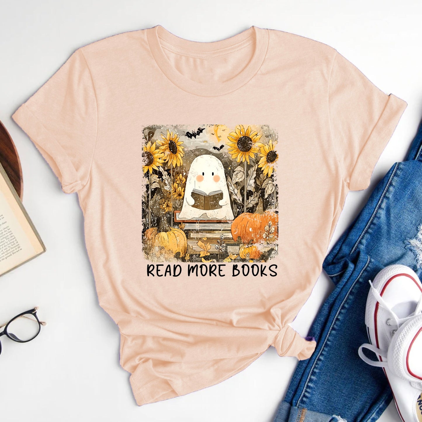 Sunflower Ghost Autumn T-Shirt