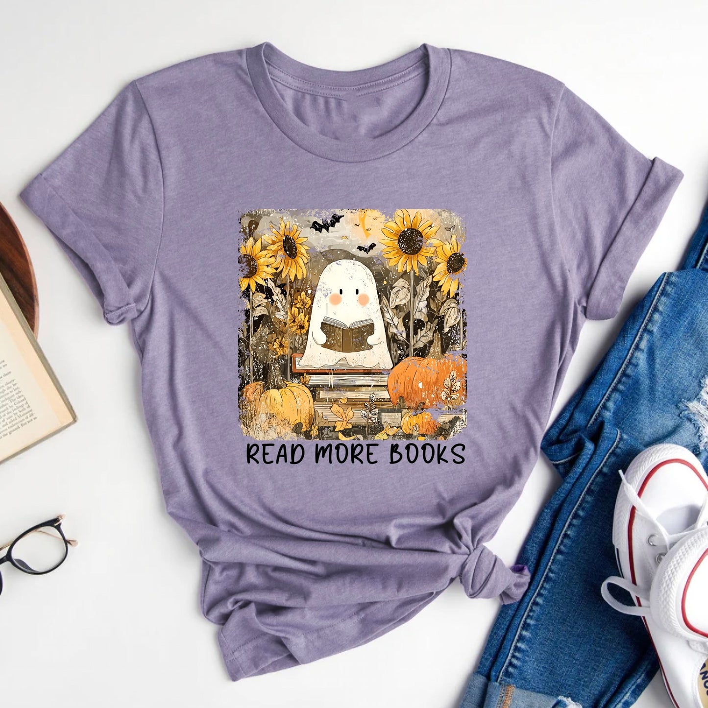 Sunflower Ghost Autumn T-Shirt