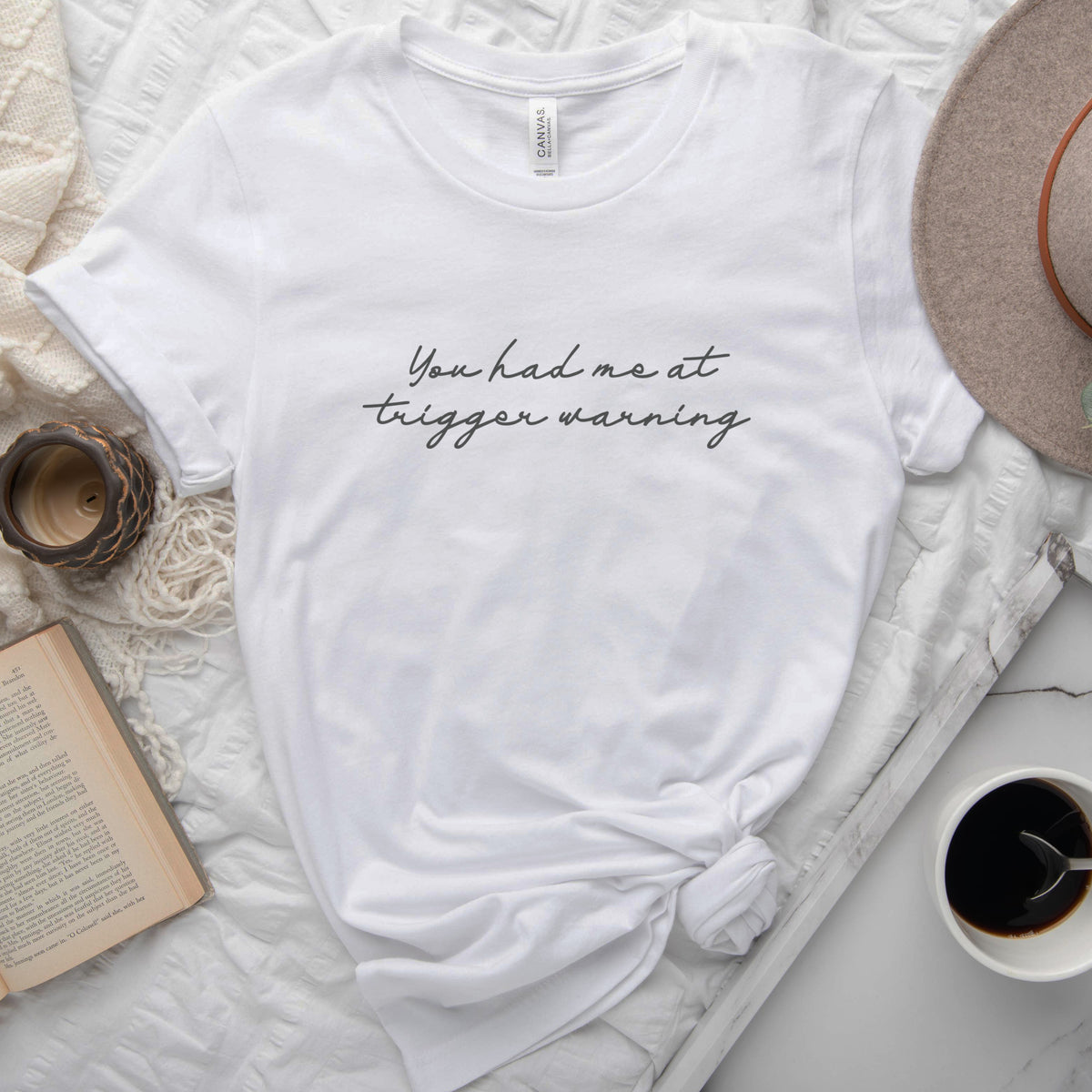 You Had Me at Trigger Warning Tee, Dark Romance Reader Shirt
