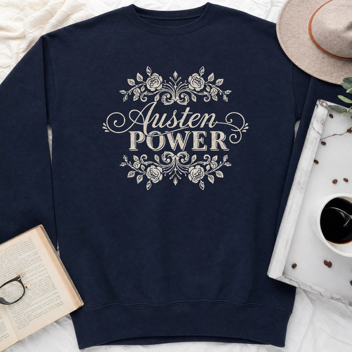 Austen Power Sweatshirt or Hoodie, Jane Austen Book Lover Crewneck
