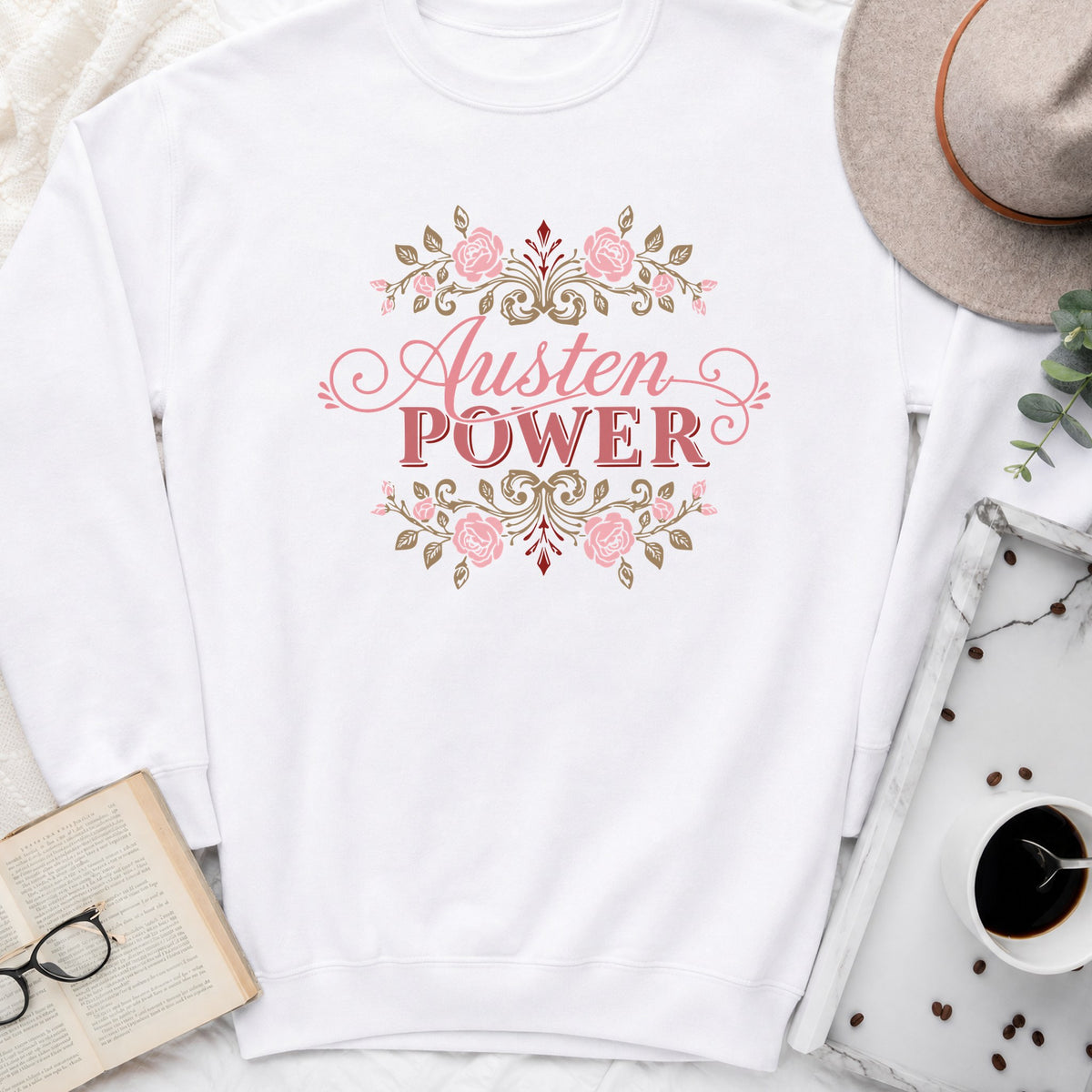 Austen Power Sweatshirt or Hoodie, Jane Austen Book Lover Crewneck