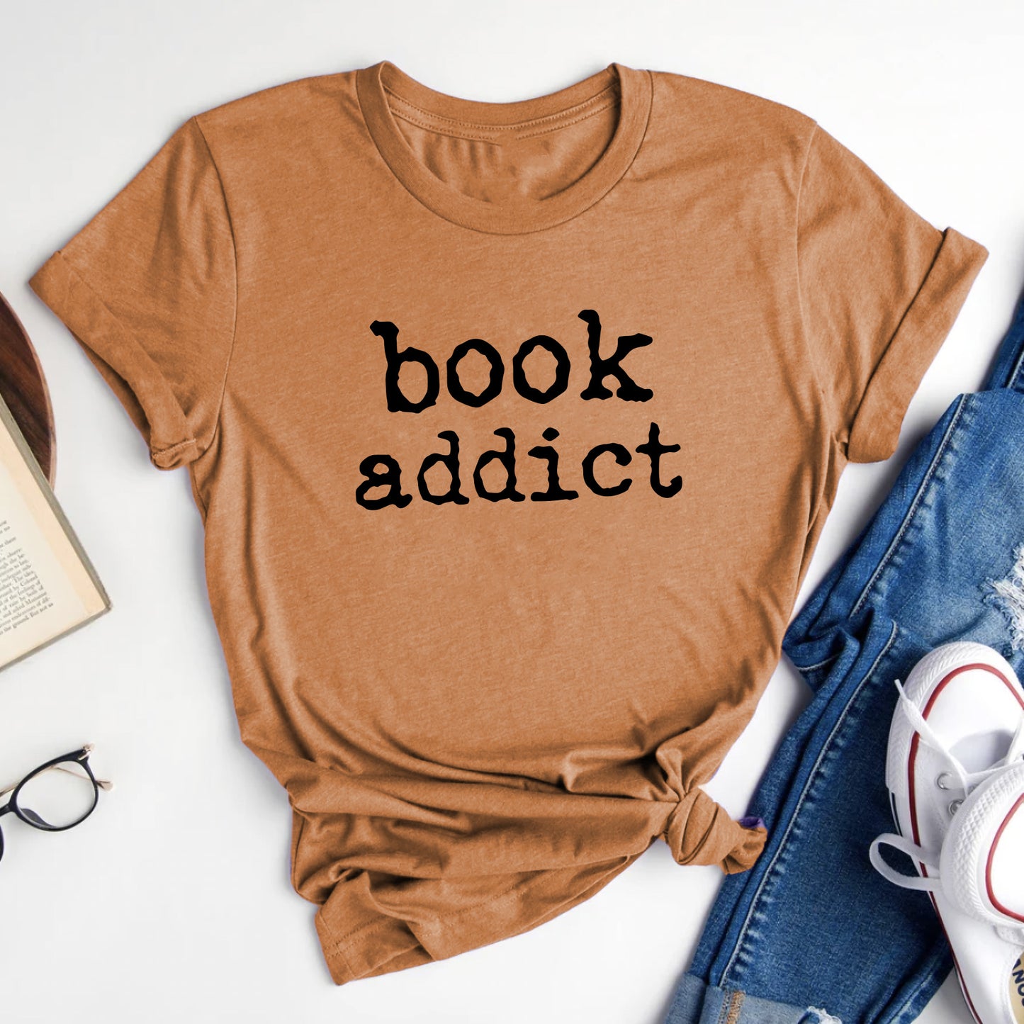 Book Addict T-Shirt - Cute Graphic Tee for Book Lovers