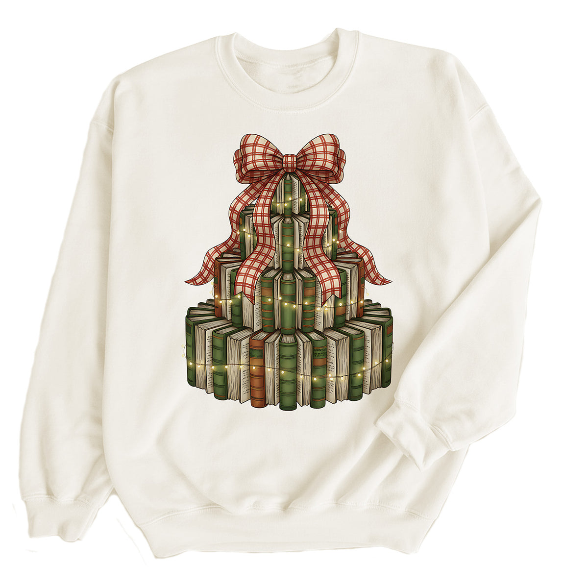 Book Tree Christmas Sweatshirt – Cozy Holiday Book Lover Sweater