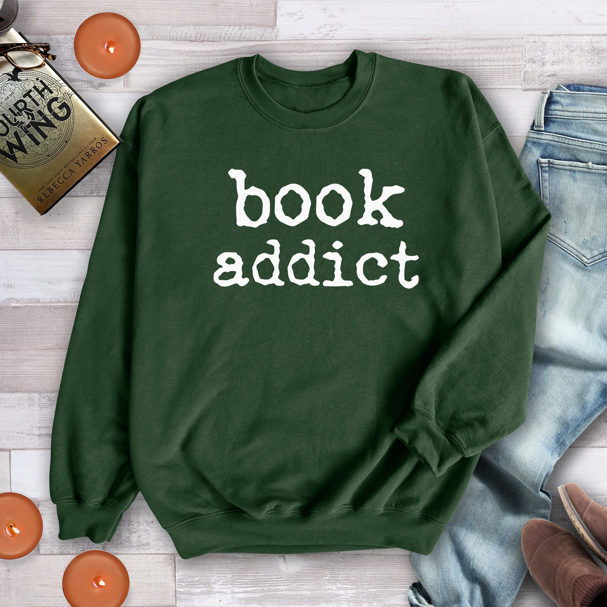 Book Addict Sweatshirt – Cozy Reading Crewneck or Hoodie for Book Lovers