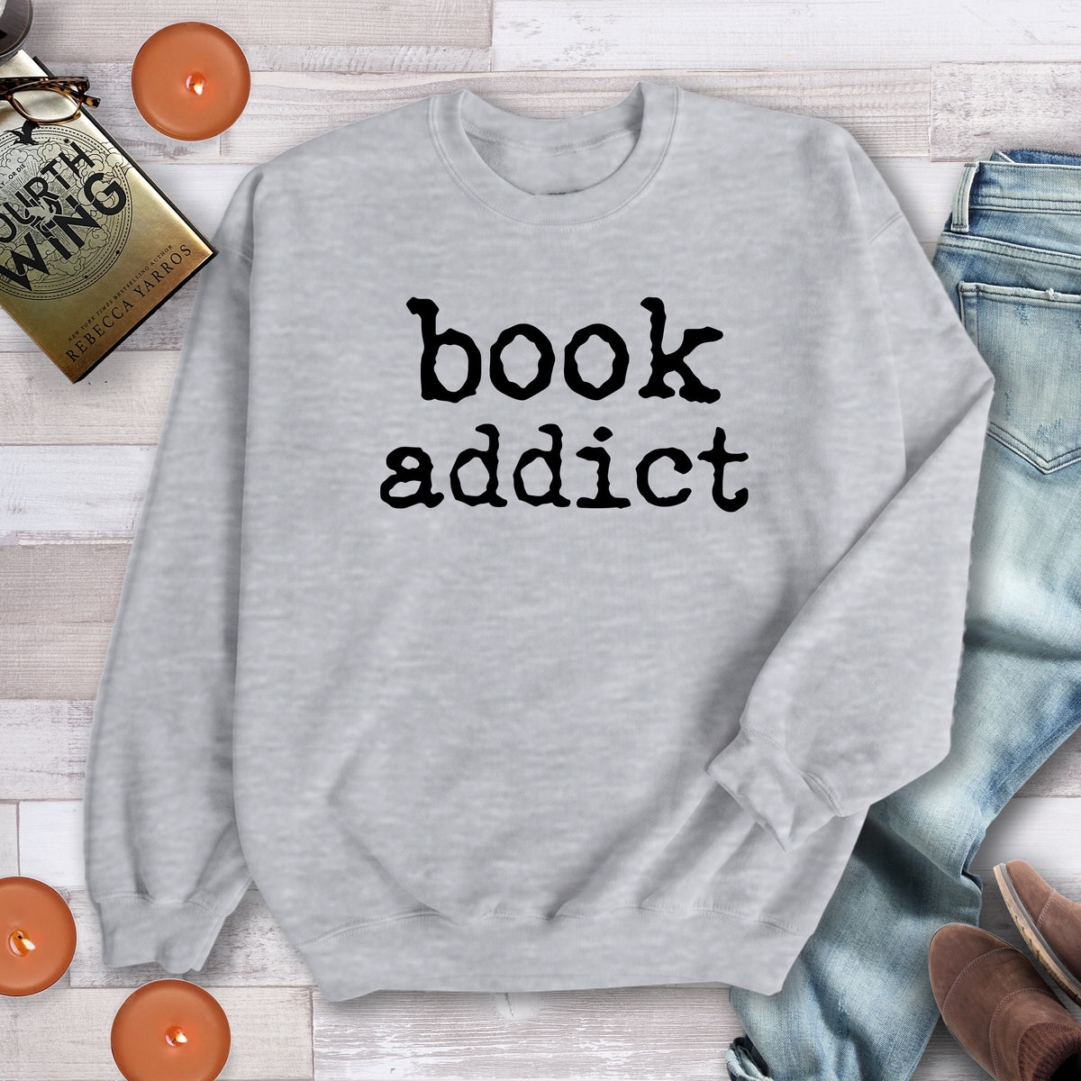 Book Addict Sweatshirt – Cozy Reading Crewneck or Hoodie for Book Lovers