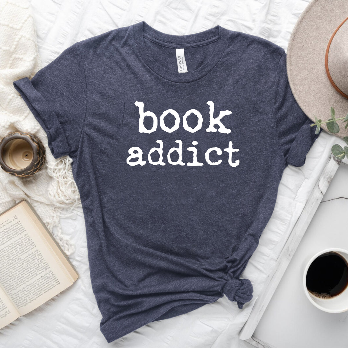 Book Addict T-Shirt - Cute Graphic Tee for Book Lovers