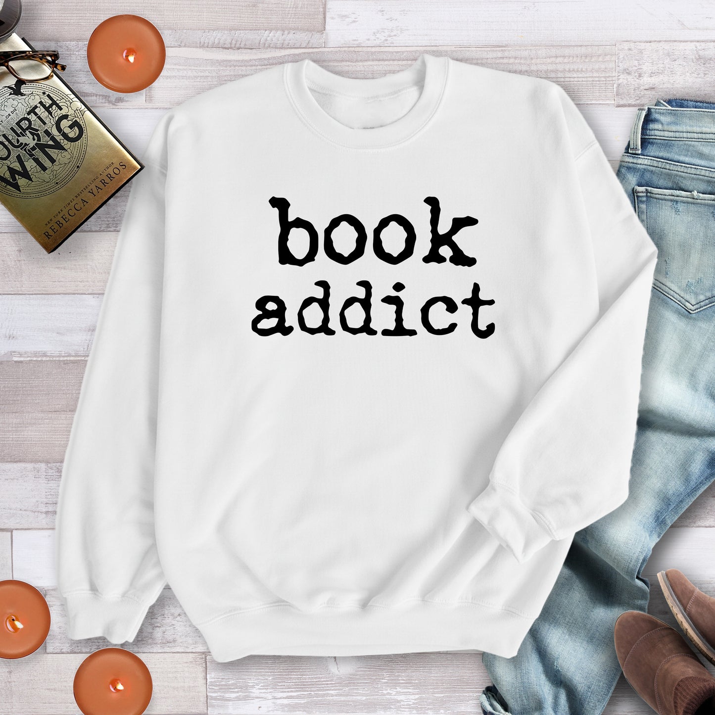 Book Addict Sweatshirt – Cozy Reading Crewneck or Hoodie for Book Lovers