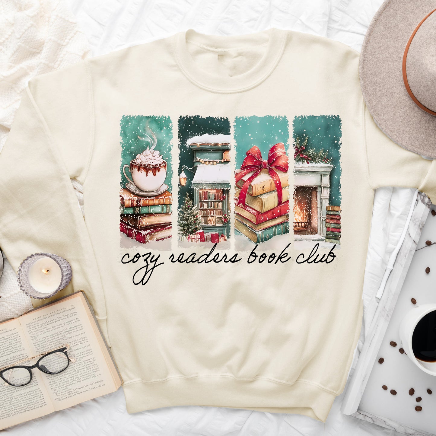 Cozy Readers Book Club Holiday Sweatshirt