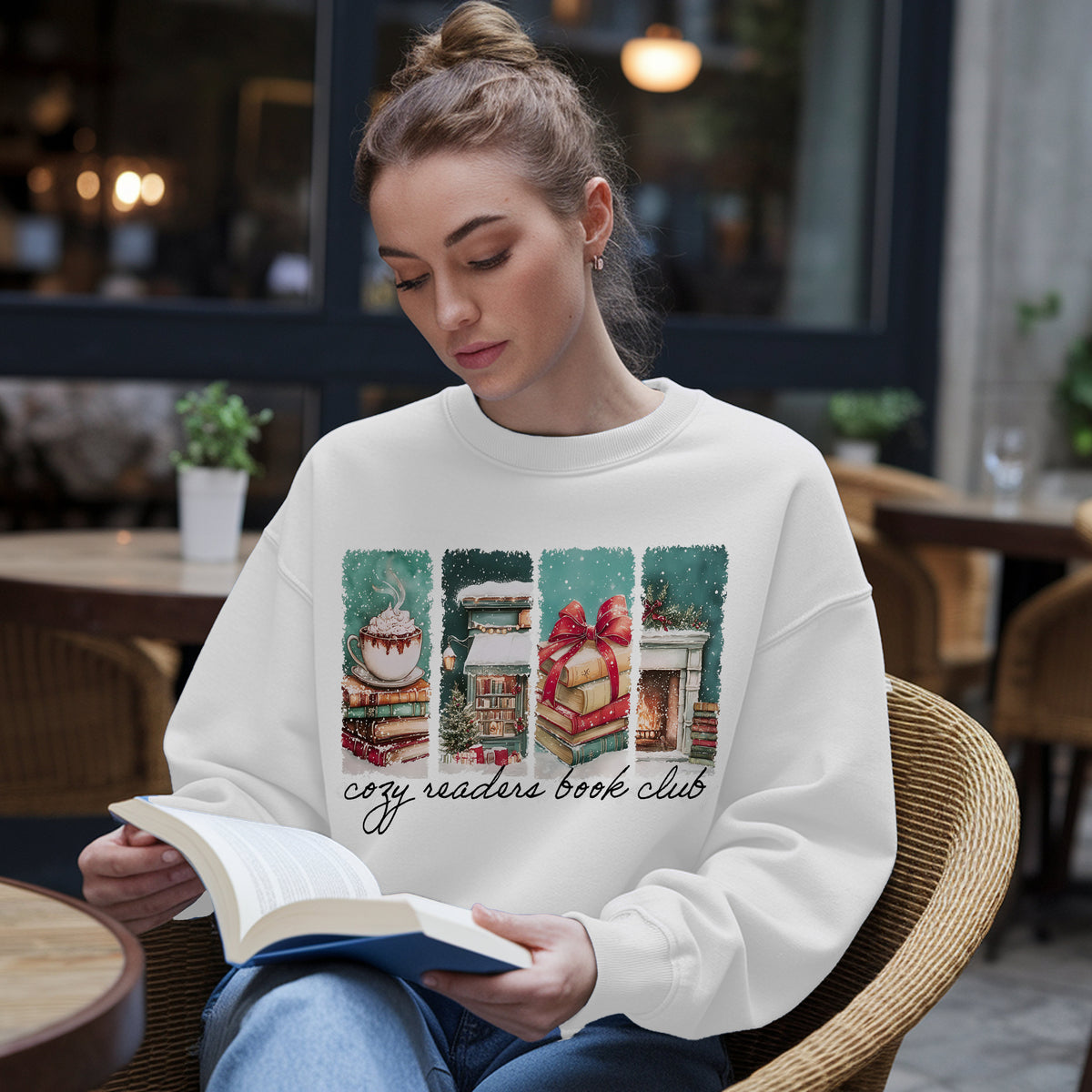Cozy Readers Book Club Holiday Sweatshirt