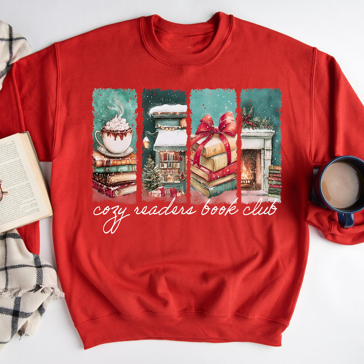 Cozy Readers Book Club Holiday Sweatshirt