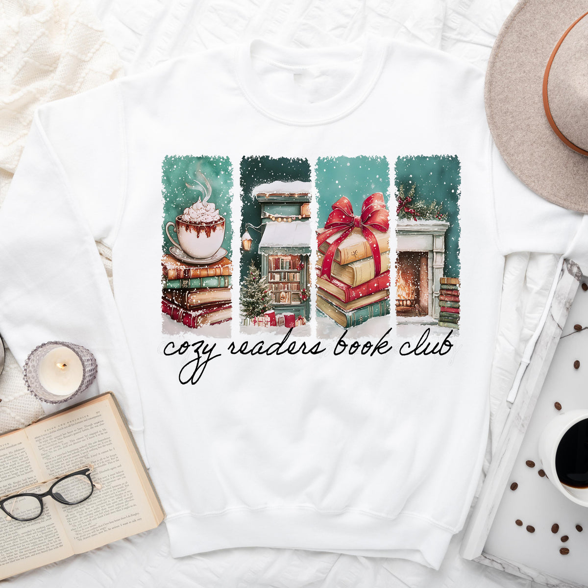 Cozy Readers Book Club Holiday Sweatshirt