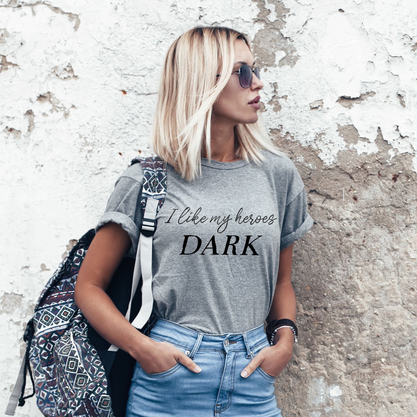 I Like My Heroes Dark T-Shirt for Dark Romance Readers