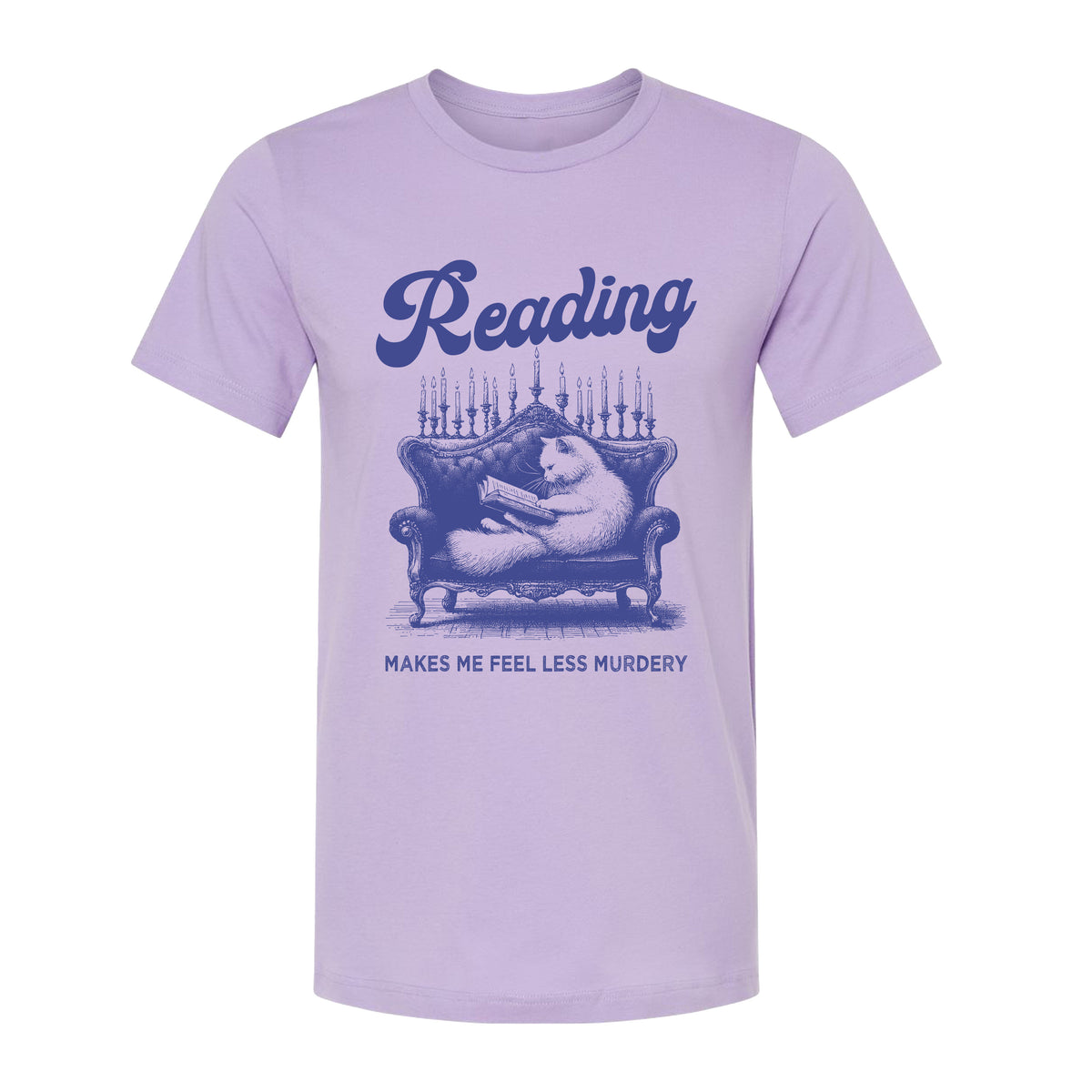 Reading Makes me Less Murdery Posh Cat Book T-Shirt