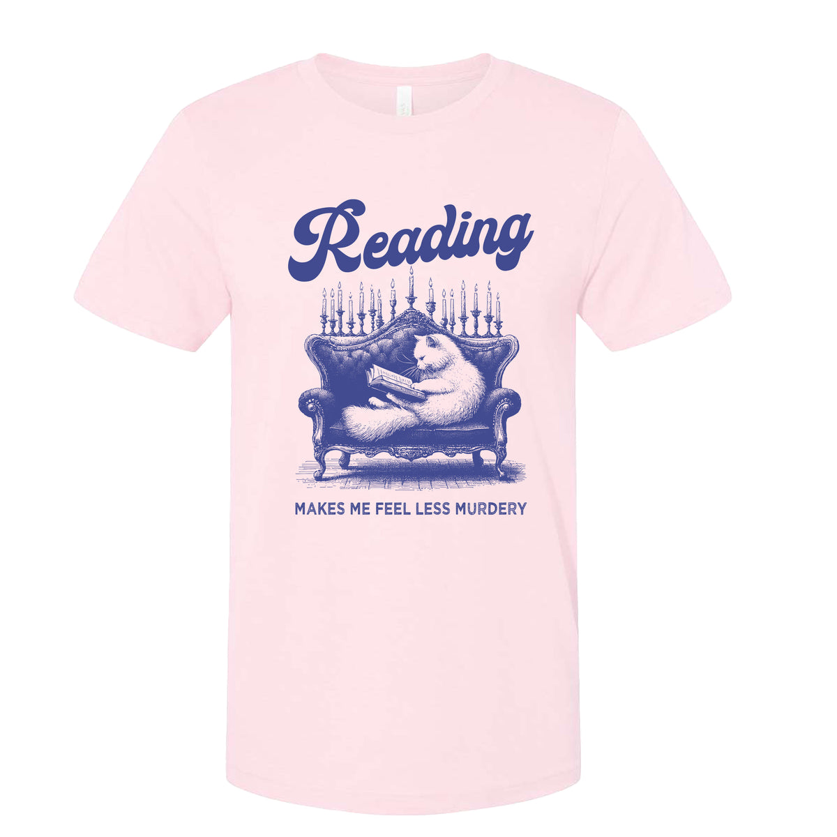 Reading Makes me Less Murdery Posh Cat Book T-Shirt