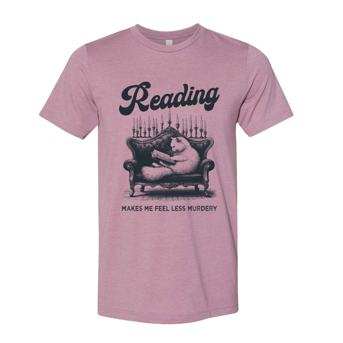 Reading Makes me Less Murdery Posh Cat Book T-Shirt