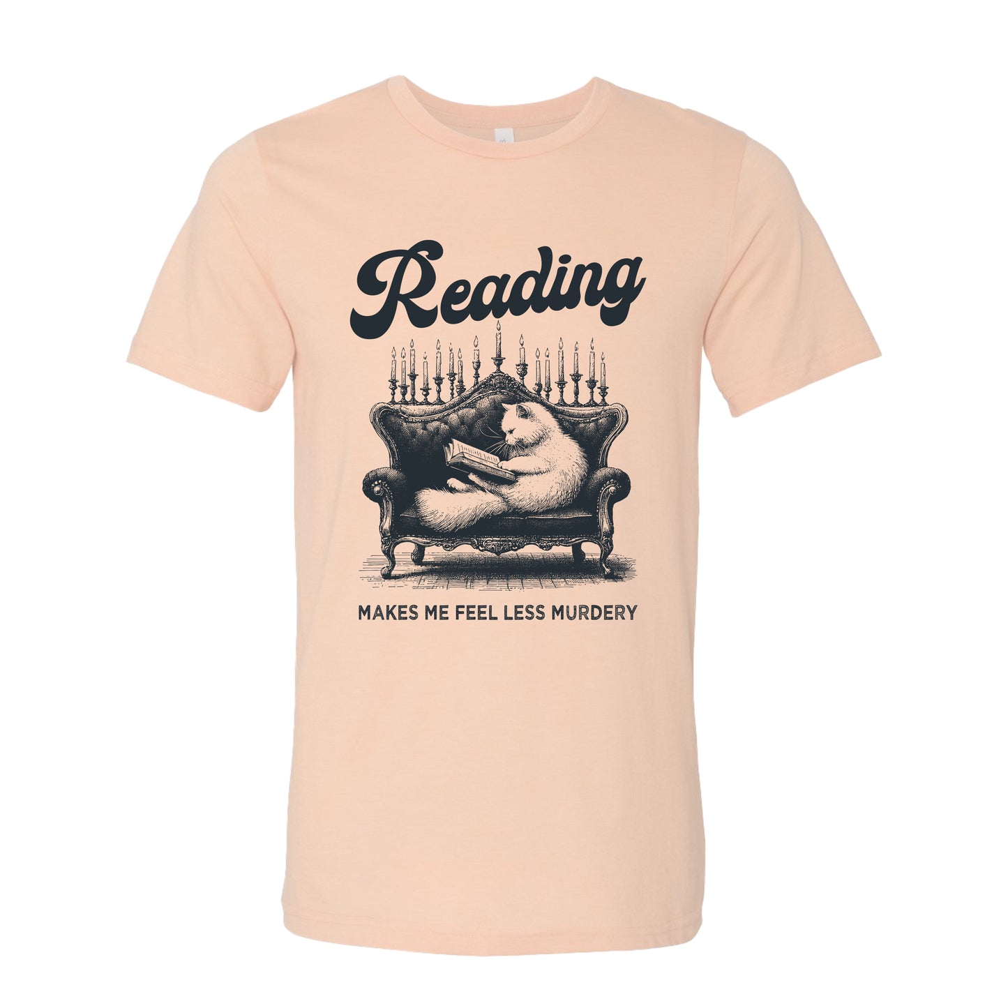 Reading Makes me Less Murdery Posh Cat Book T-Shirt