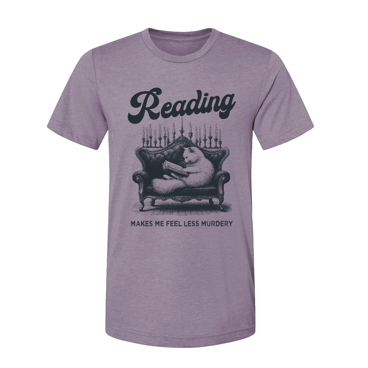 Reading Makes me Less Murdery Posh Cat Book T-Shirt