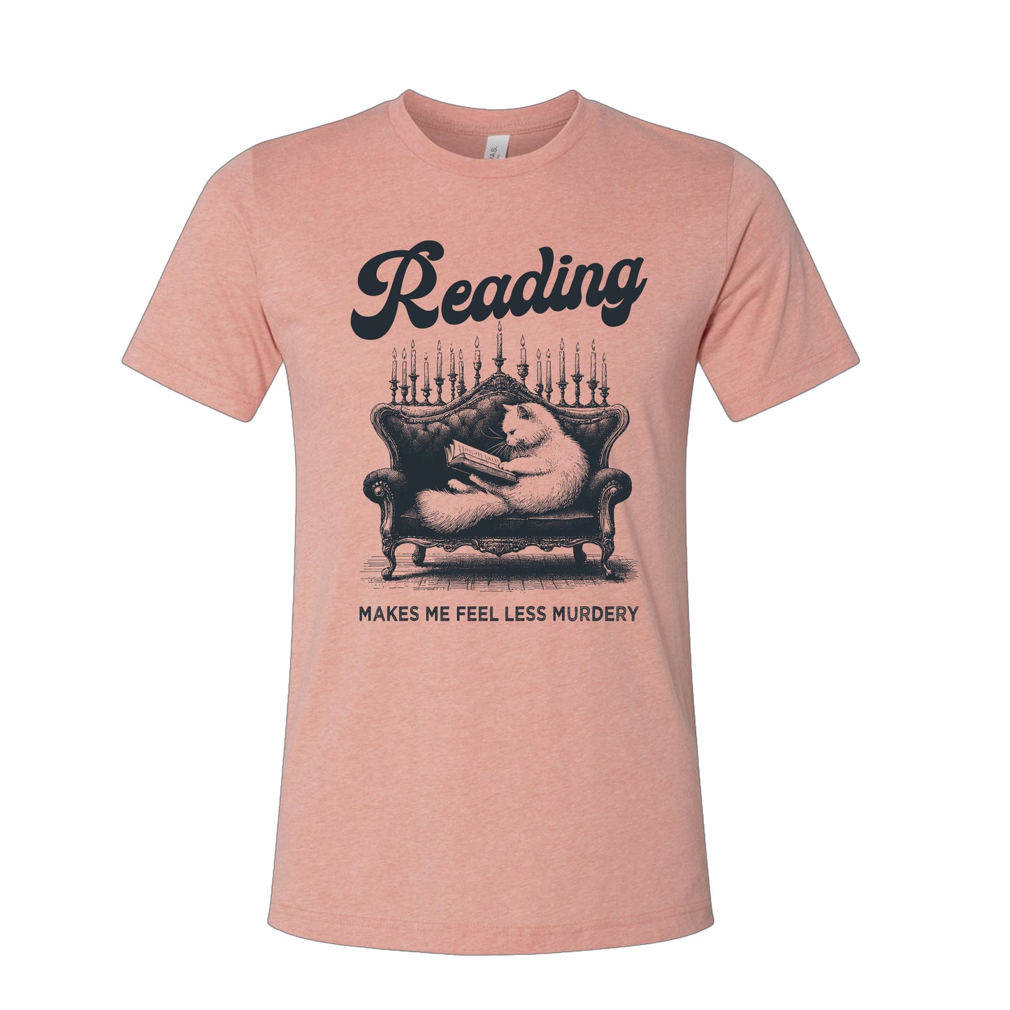 Reading Makes me Less Murdery Posh Cat Book T-Shirt