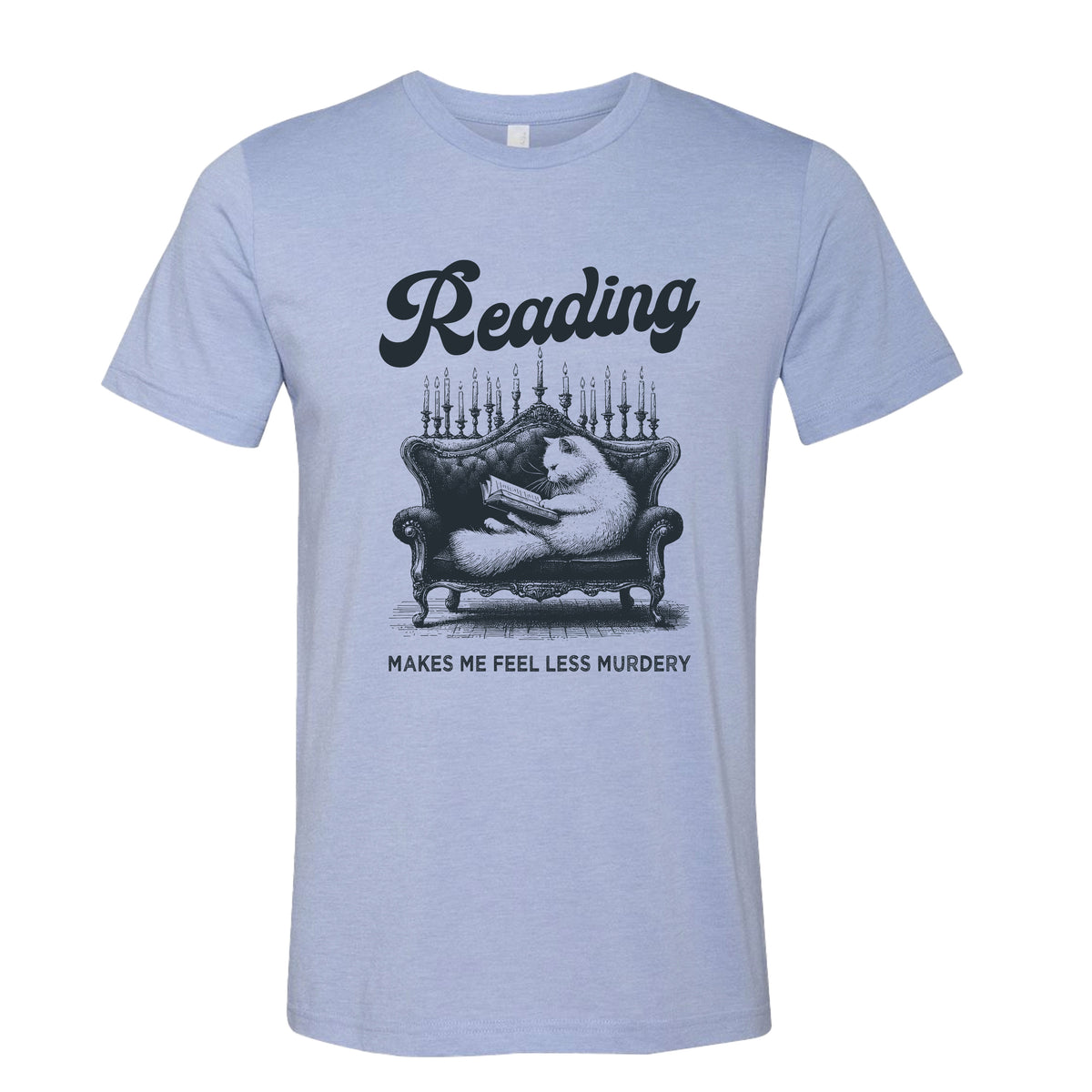 Reading Makes me Less Murdery Posh Cat Book T-Shirt